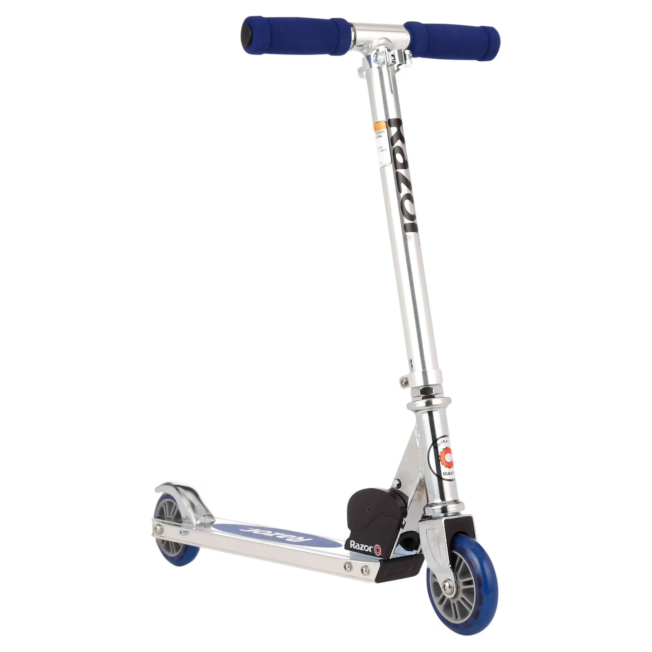 Scooter Durable with Foldable, Handlebars: Adjustable height, A Kick - Blue Metal Model 9DF97D