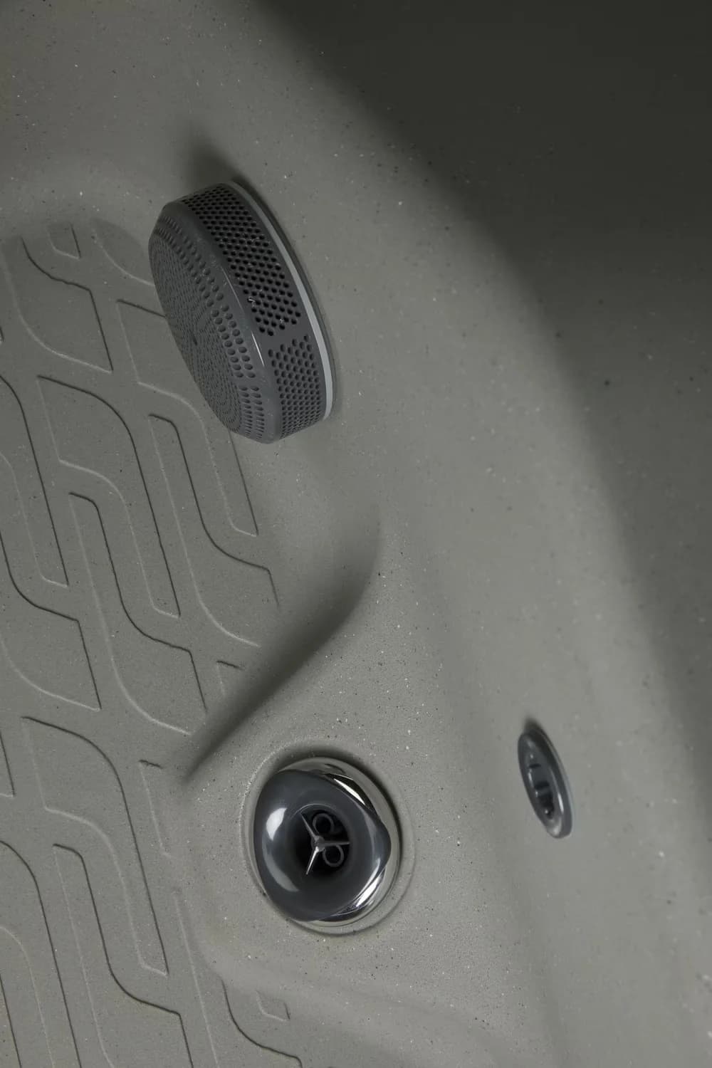 Quality Hot Tub with Energy Efficient, Multi-Color Underwater LED Light - Taupe/Charcoal Model 37EF8C