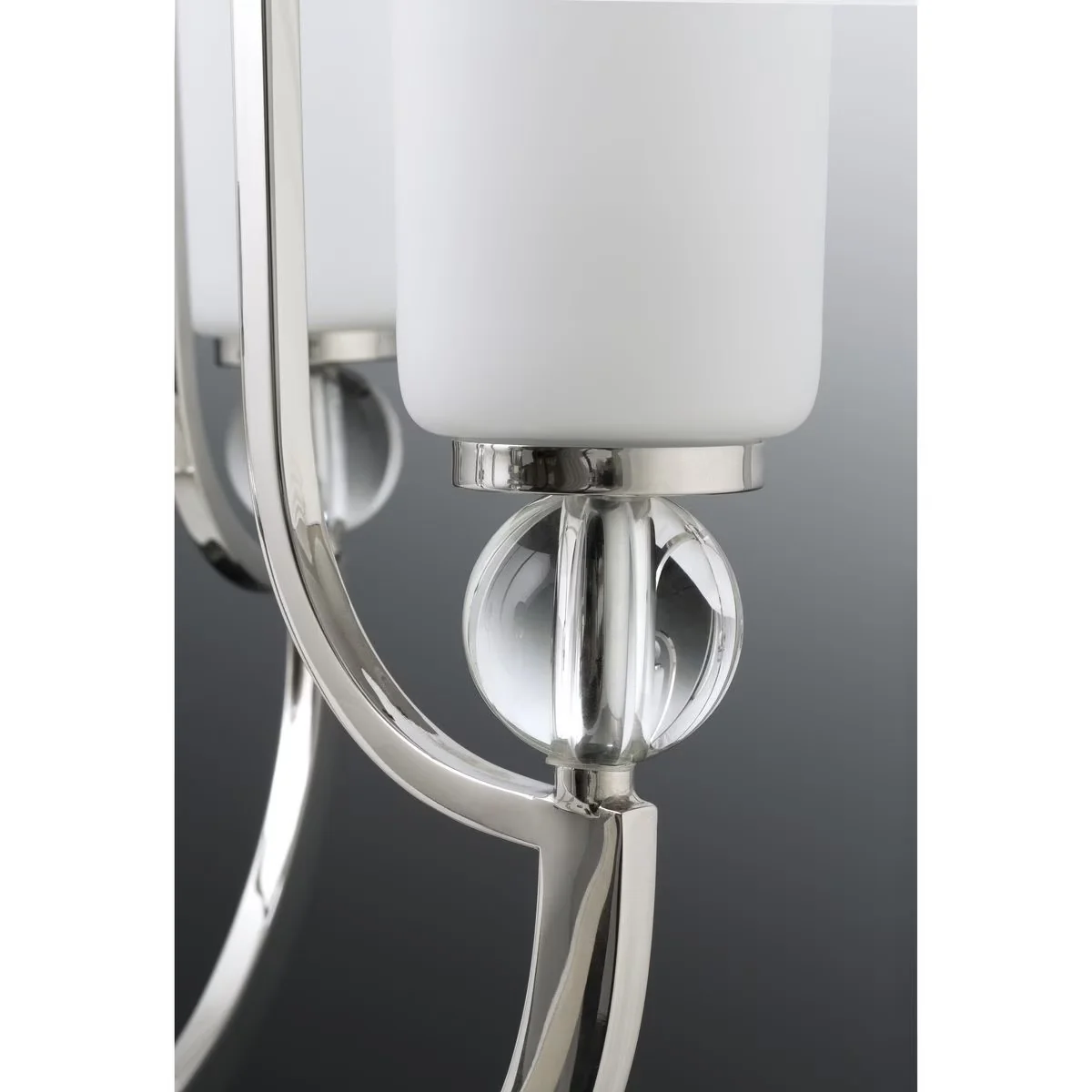 Efficient Ceiling Lights Fixture with Incandescent, Glam, Tall, trumpeted opal glass. - Porcelain/Steel Model 89E2B2