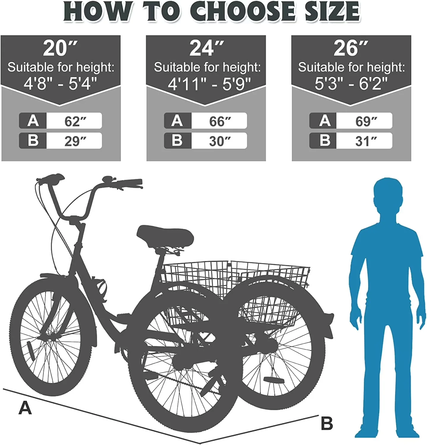 Durable Electric Bike with Cruise, Adult Tricycles, Basket - Purple 24 inch Model 29DDAF