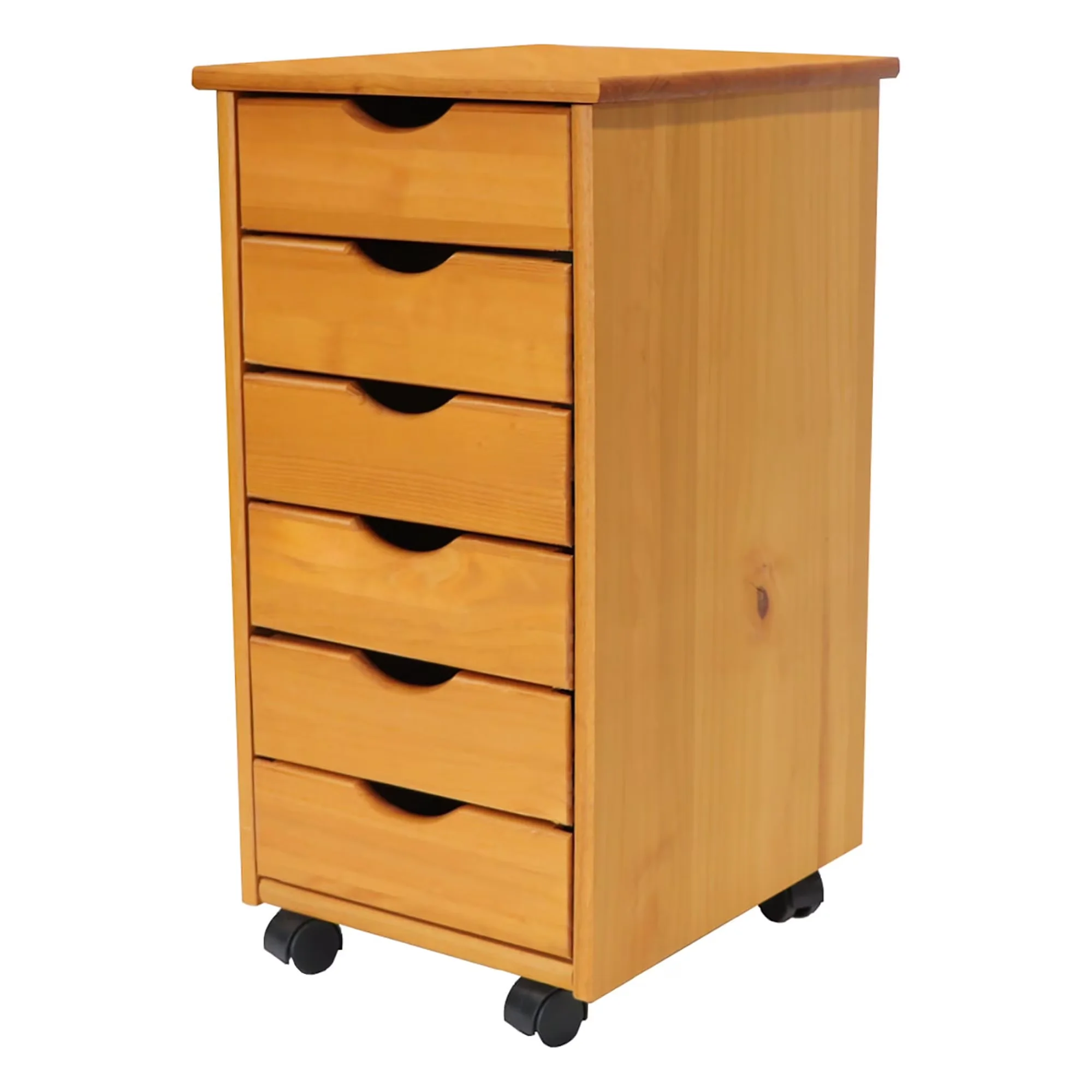 Sleek Garage Storage Supply with Contemporary, Rolling - Brown Wood Solid Model 82C189