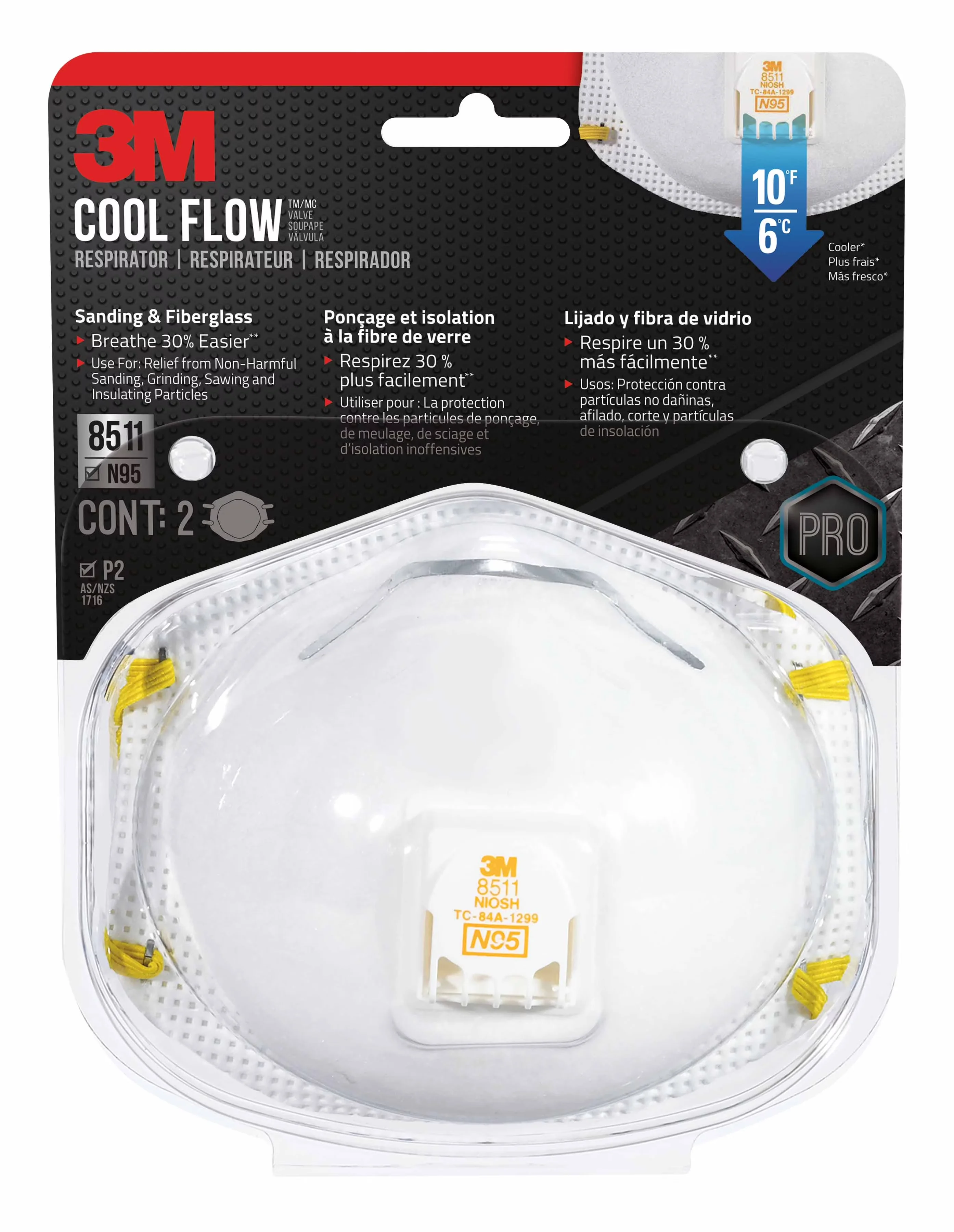 Sleek Protective Equipment with 2 Safety Masks, Stretchable, White - Fabric Adjustable Model E42022
