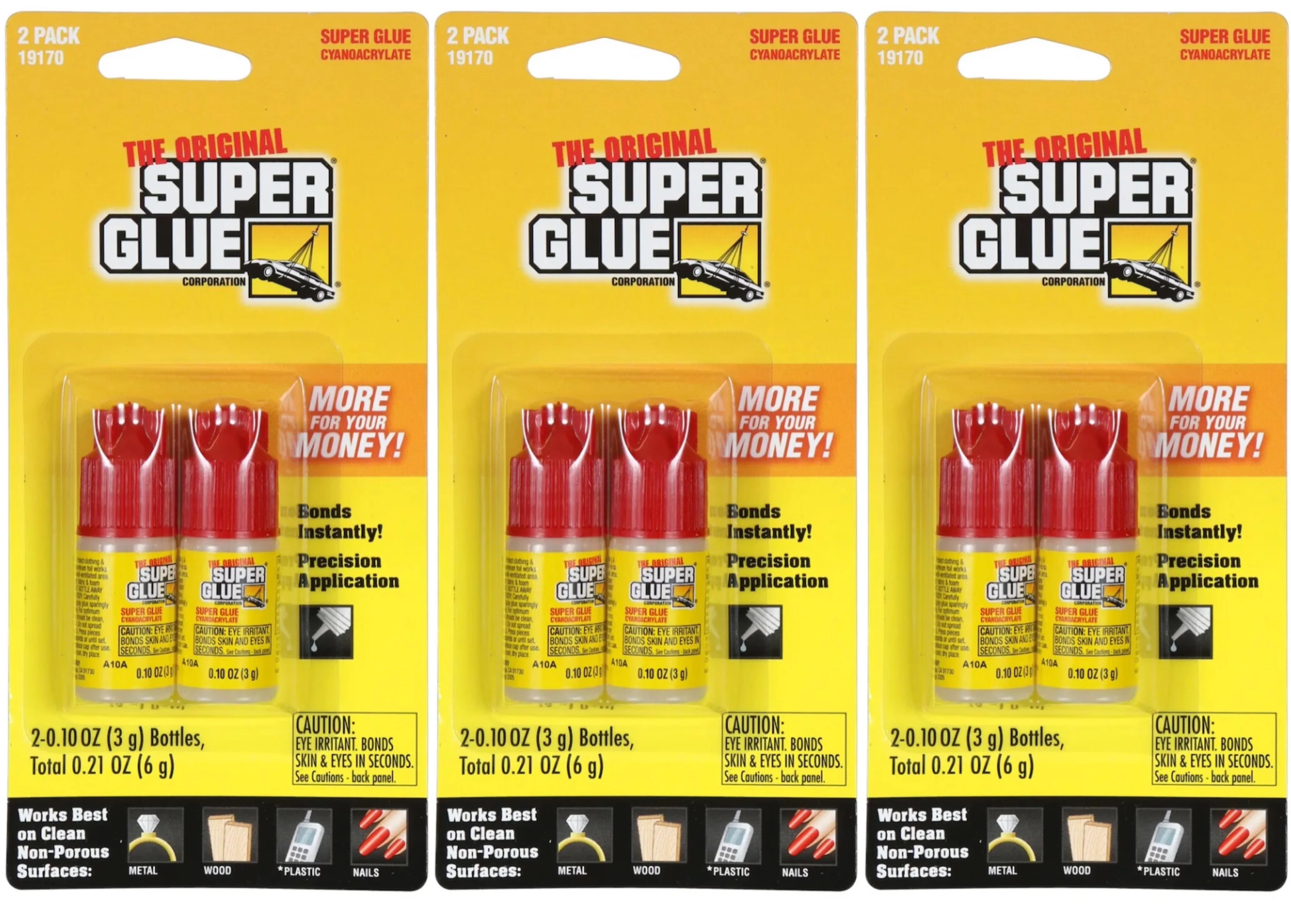 Essential Adhesives Glues In Paint Supplies Tool with 6 Count, 3 Pack - 0.10 oz Model C4C868