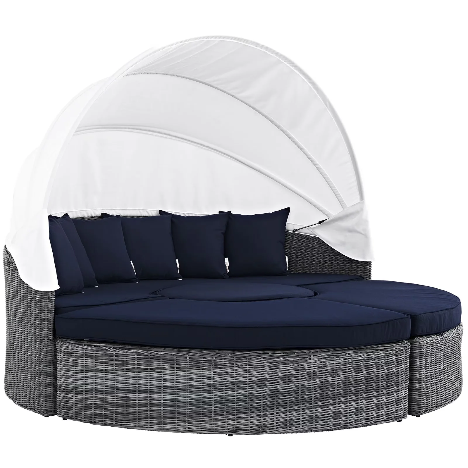 Efficient Outdoor Sofas Sectional with Water-Resistant - Rattan Blue Summon Model D6F7F2