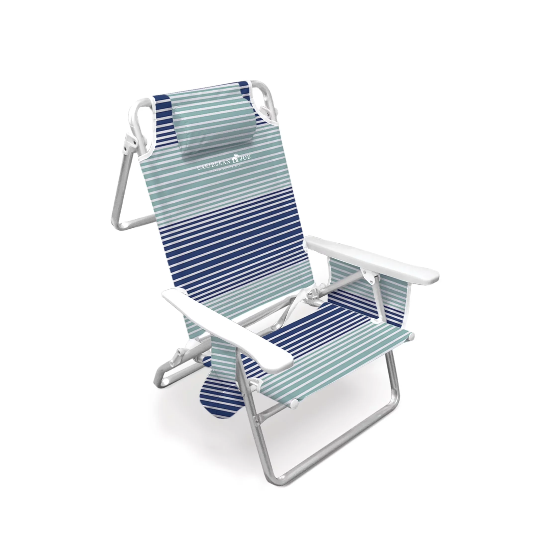 Essential Beach Chair with Rust Resistant, Adjustable, 5 Position Reclining - Blue Model 770E74