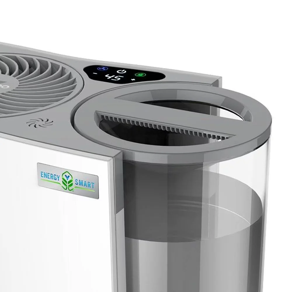Humidifier Premium with LED, Automatic Shut-Off, Digital display and push-button controls - White Model A635AB