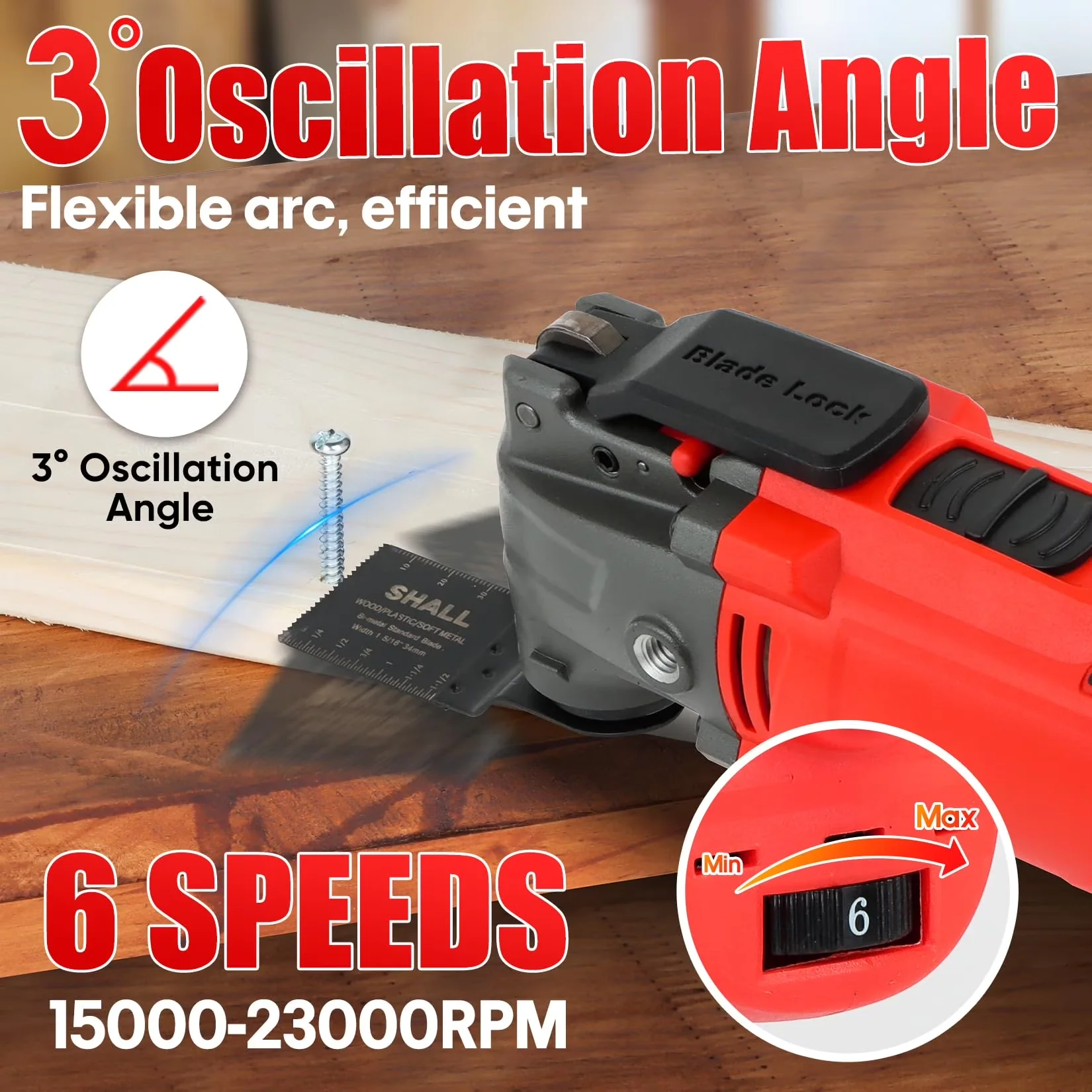 Durable Woodworking with Anti-Slip, Ergonomic Design, Variable Speed - 40Pcs Model 277C00