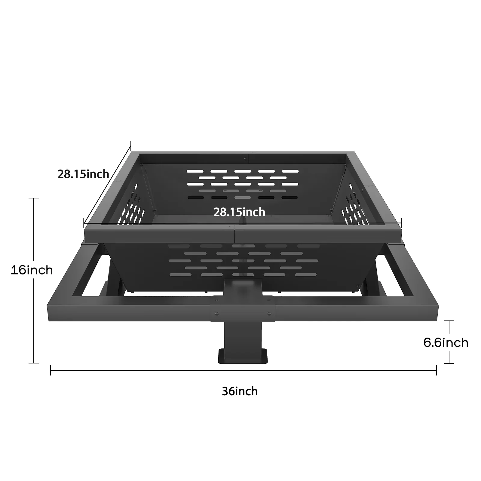 Premium Outdoor Heating with Rust Resistant, 36" Fire Pit - Black Metal for Outdoor, Camping Model F9CF7F
