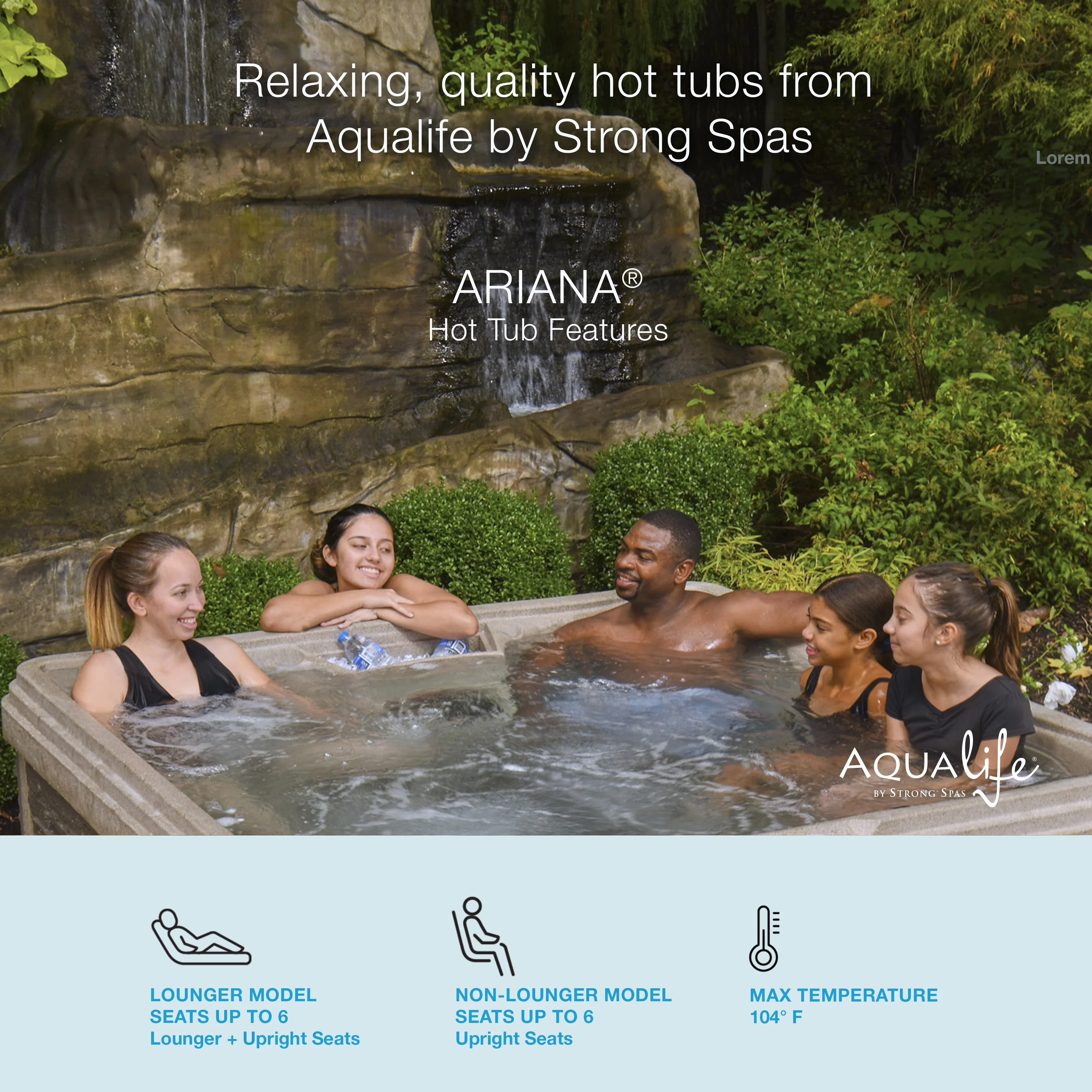 Hot Tub Compact with Uv Resistant, 30 Jets, Gray Granite - Gray 70 - Easy to Use Model 585D32