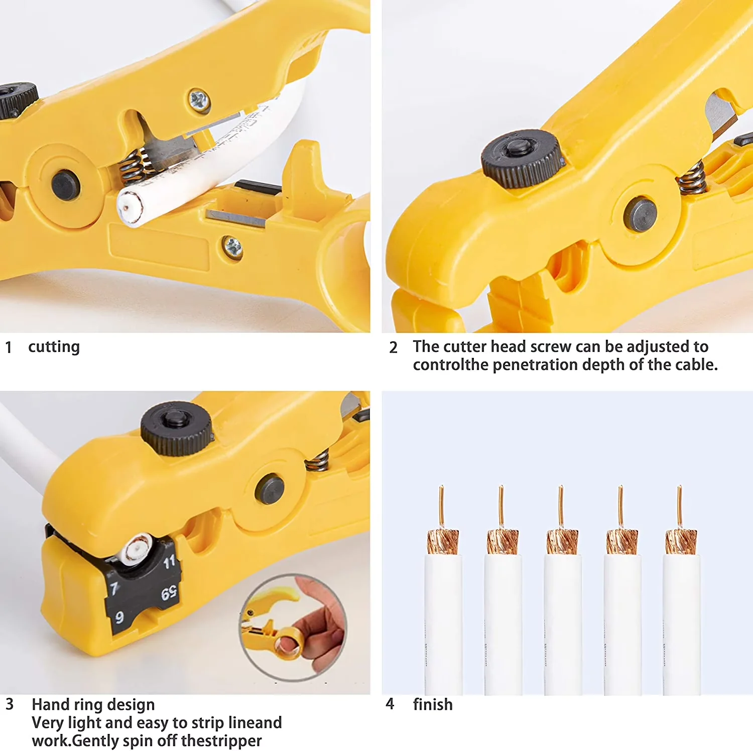 Innovative Woodworking with Adjustable, Coax Cable Crimper Kit, Adjustable Hand Tool Crimper & Stripper - Green All Sizes Model 636605