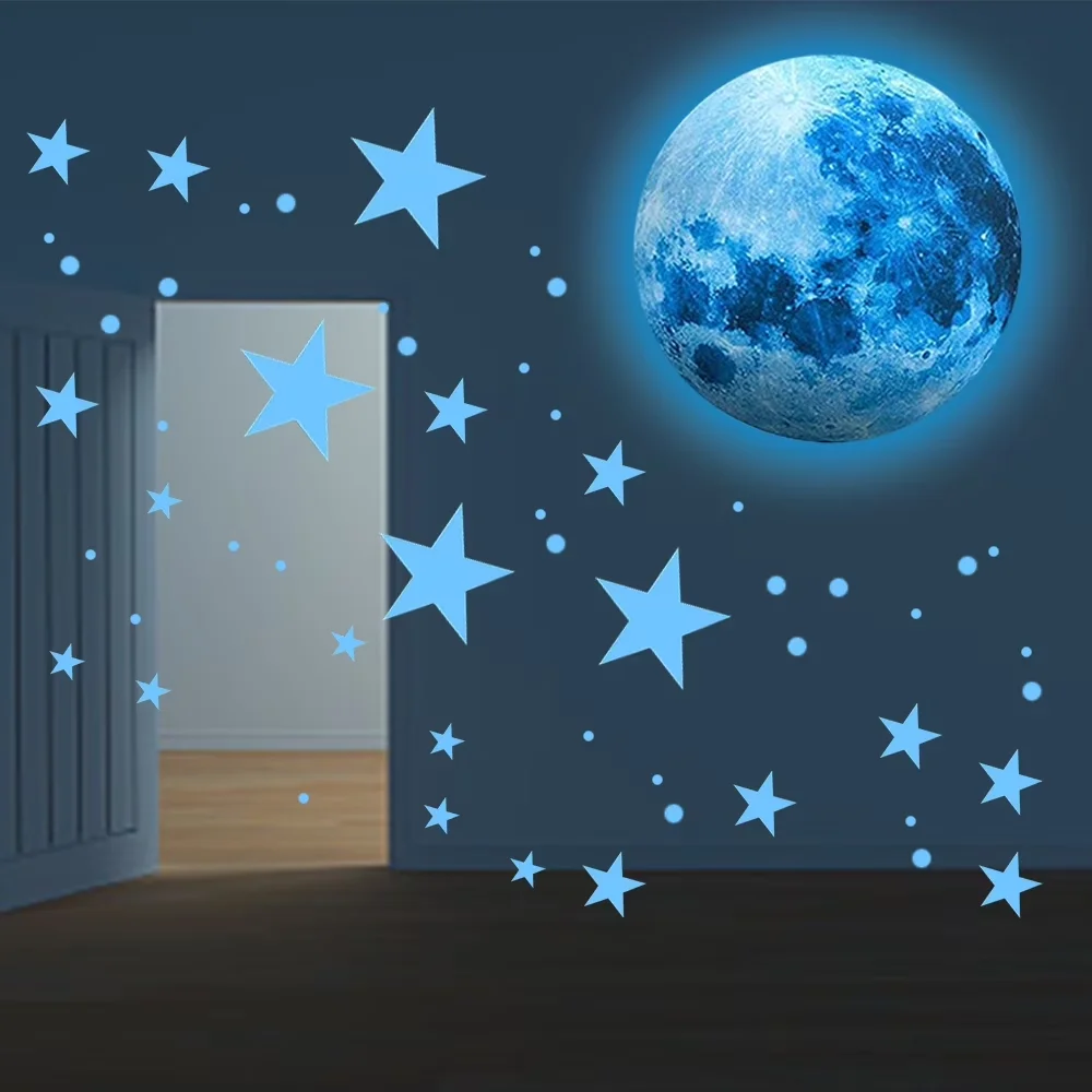 Sleek Wallpaper Wall Decals Wall Covering with Flexible - Blue Pvc 947pcs Model 870326