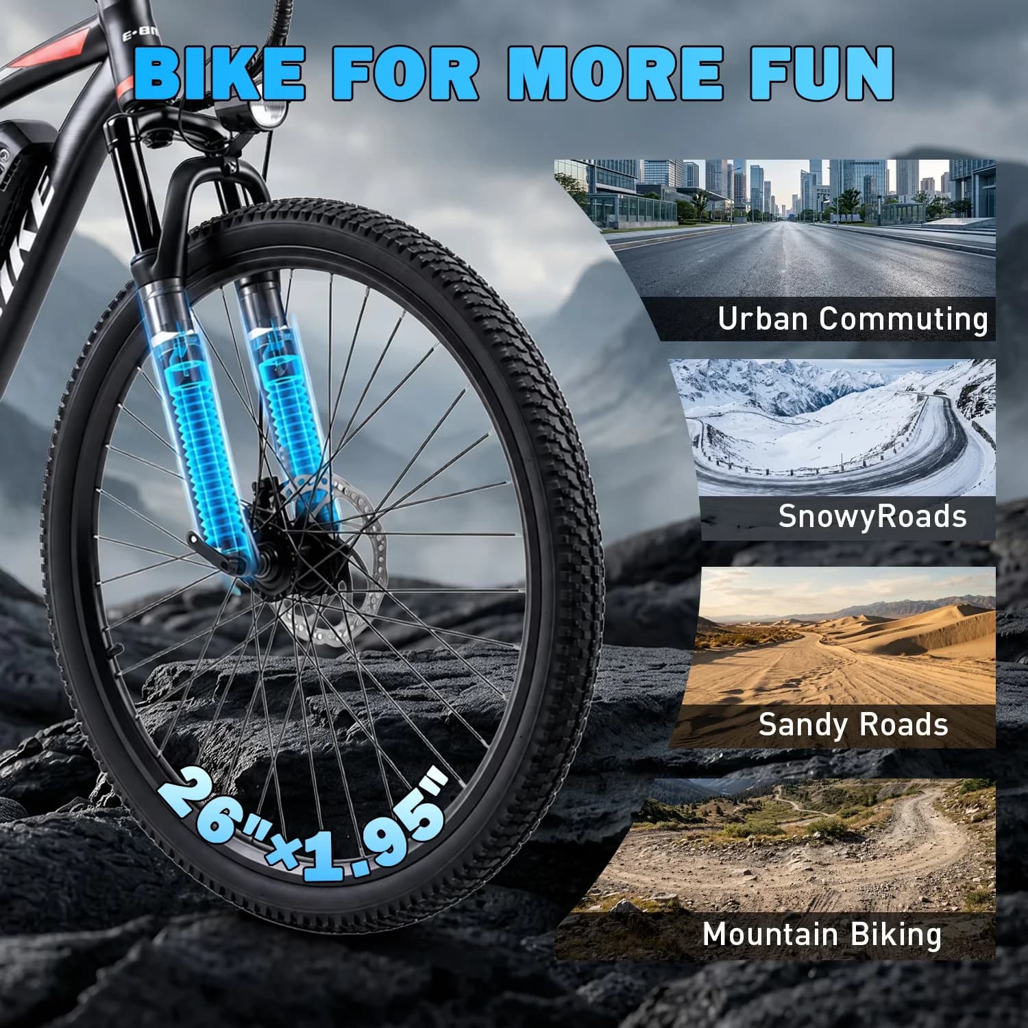 Classic Electric Bike with Battery, 500W, Lightweight - Blue 20MPH - Premium Collection Model 907C36