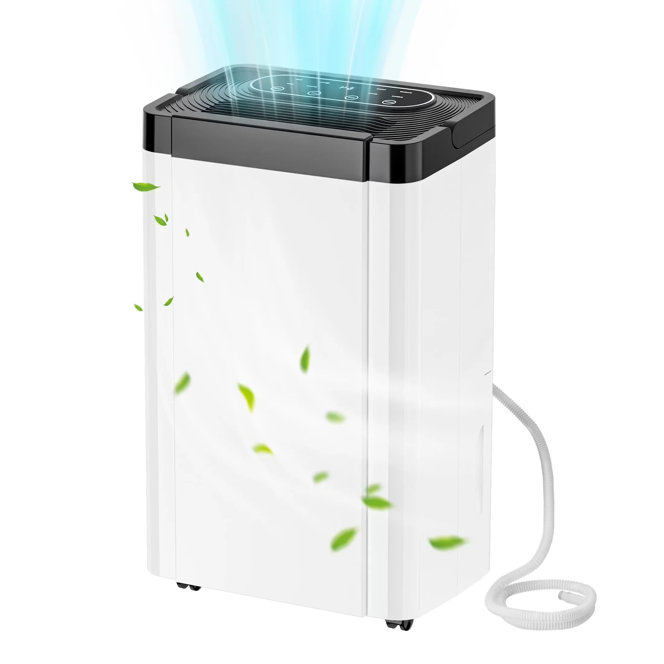 Dehumidifier Sleek with Bucket Full Indicator, Automatic Defrost Control, Energy Efficient - White for Home Model 834D2F