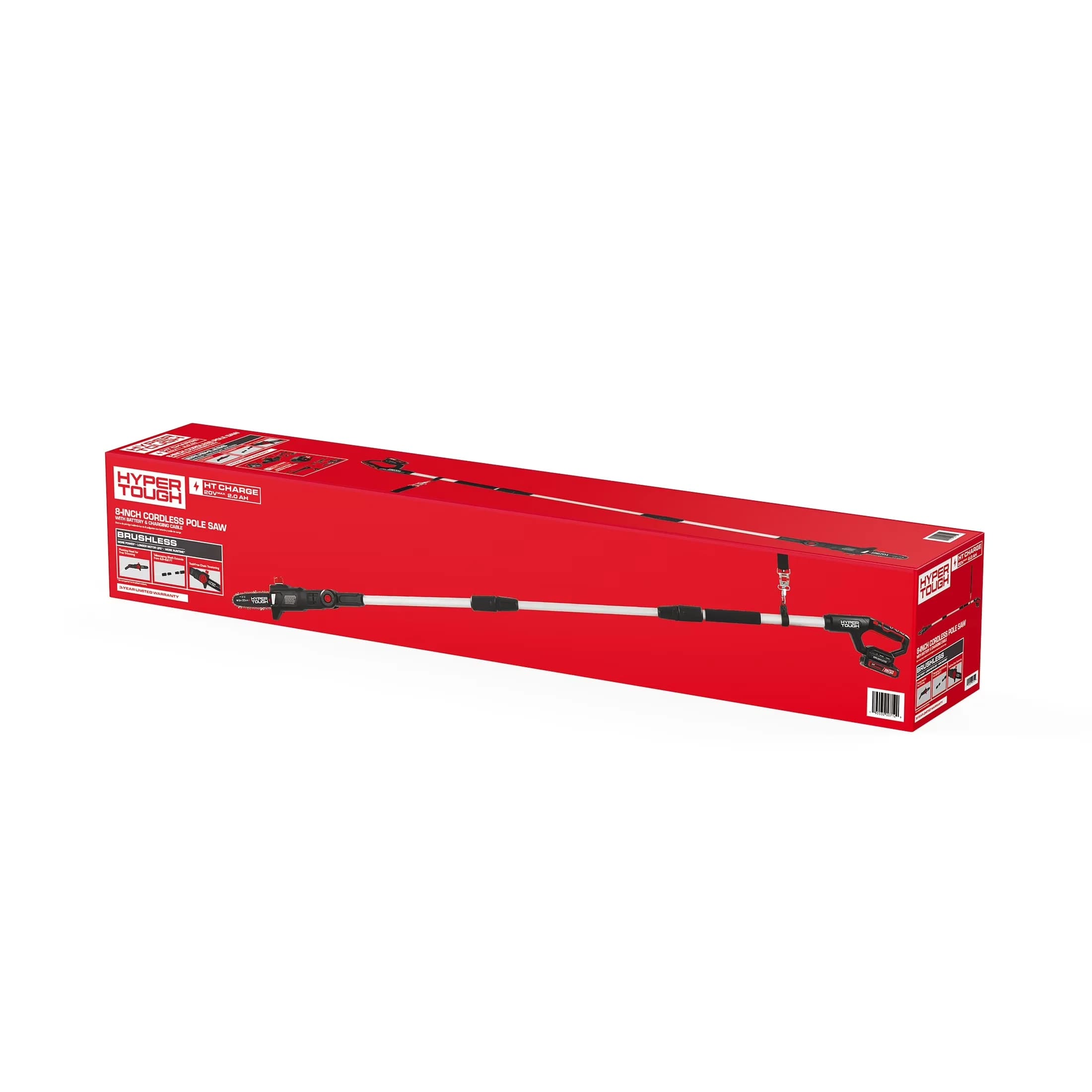 Durable Pole Saw with Battery, 20V, Tool-Less Chain Tensioning - Black Model 33FA37
