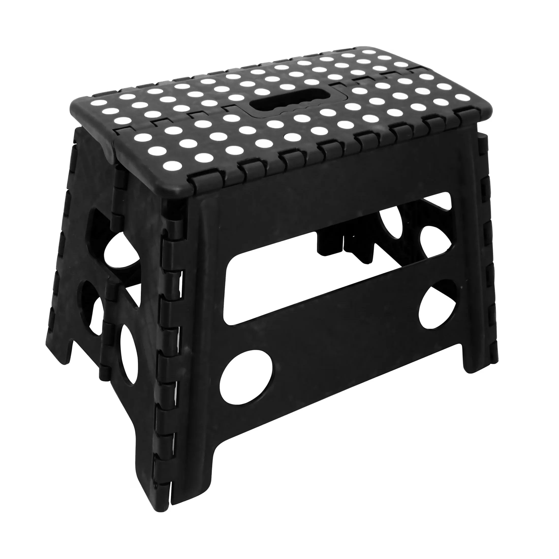 Versatile Ladders And Step Stool with Foldable, Extra Wide Folding Black 12.7 inch - Black Plastic Model 1F2263