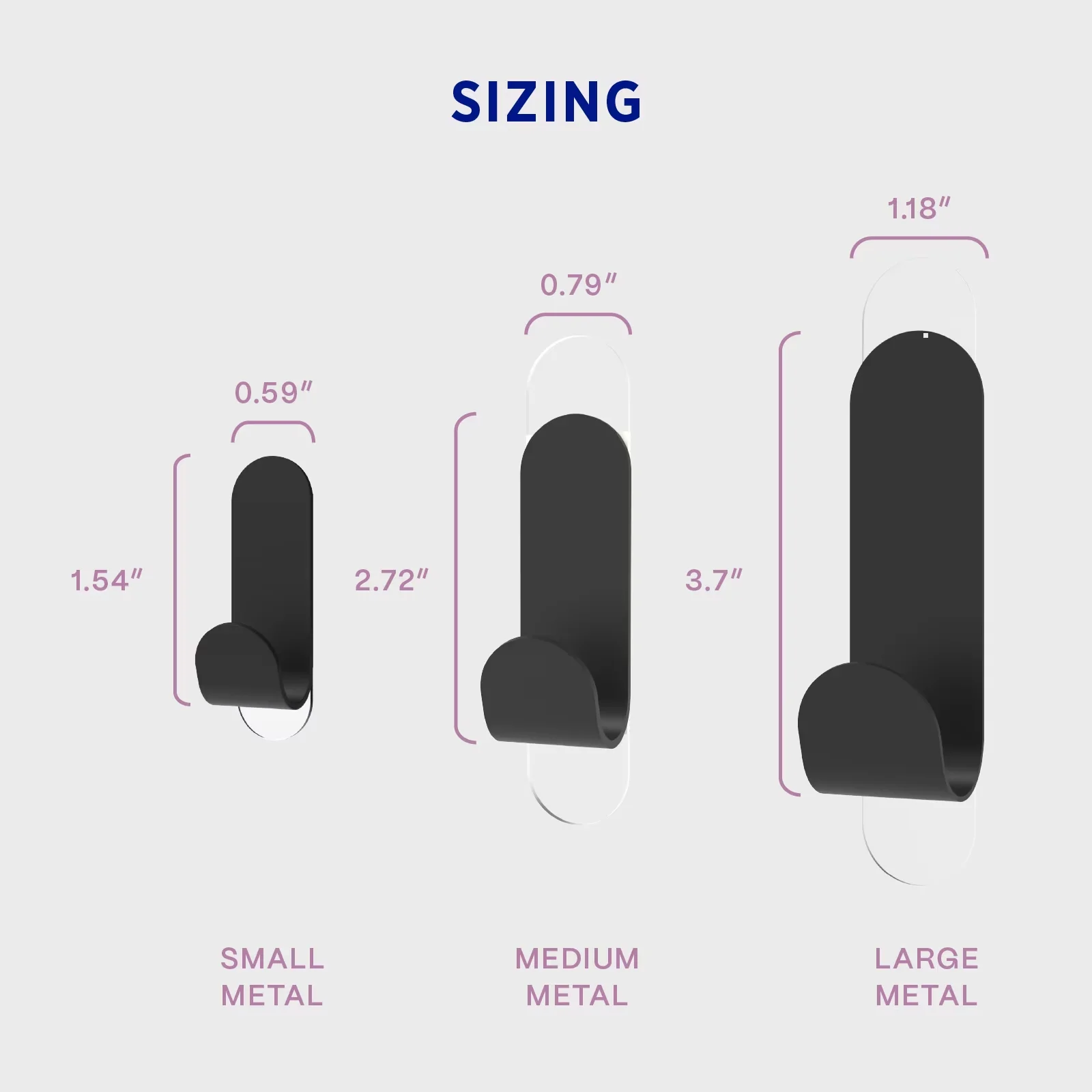 Damage-Free Hanging Stylish with Variety Of Sizes, Easy Installation - Black Metal Model 9DC54E