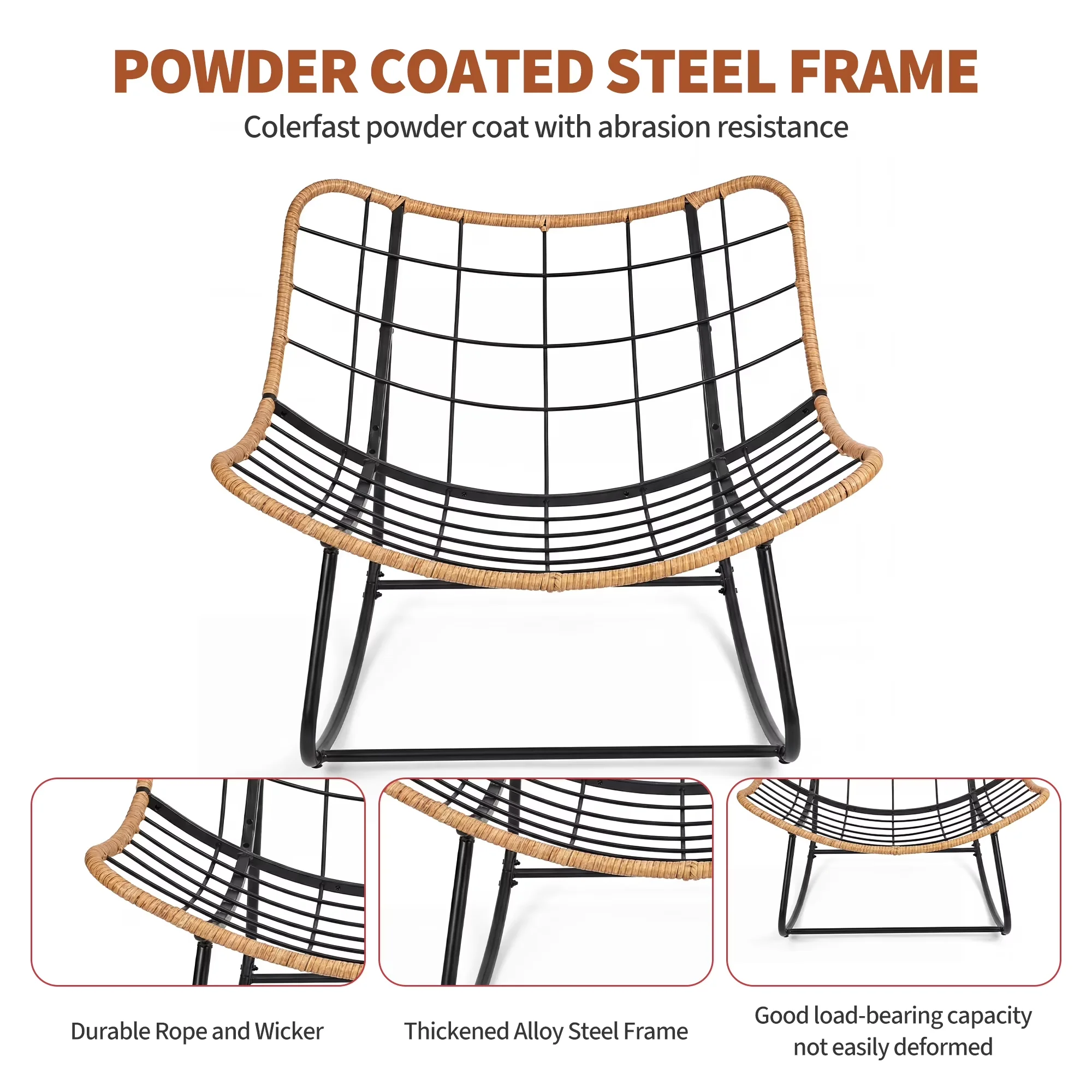 Patio Chair Durable - Yellow Outdoor - Satisfaction Guaranteed Model 38D999