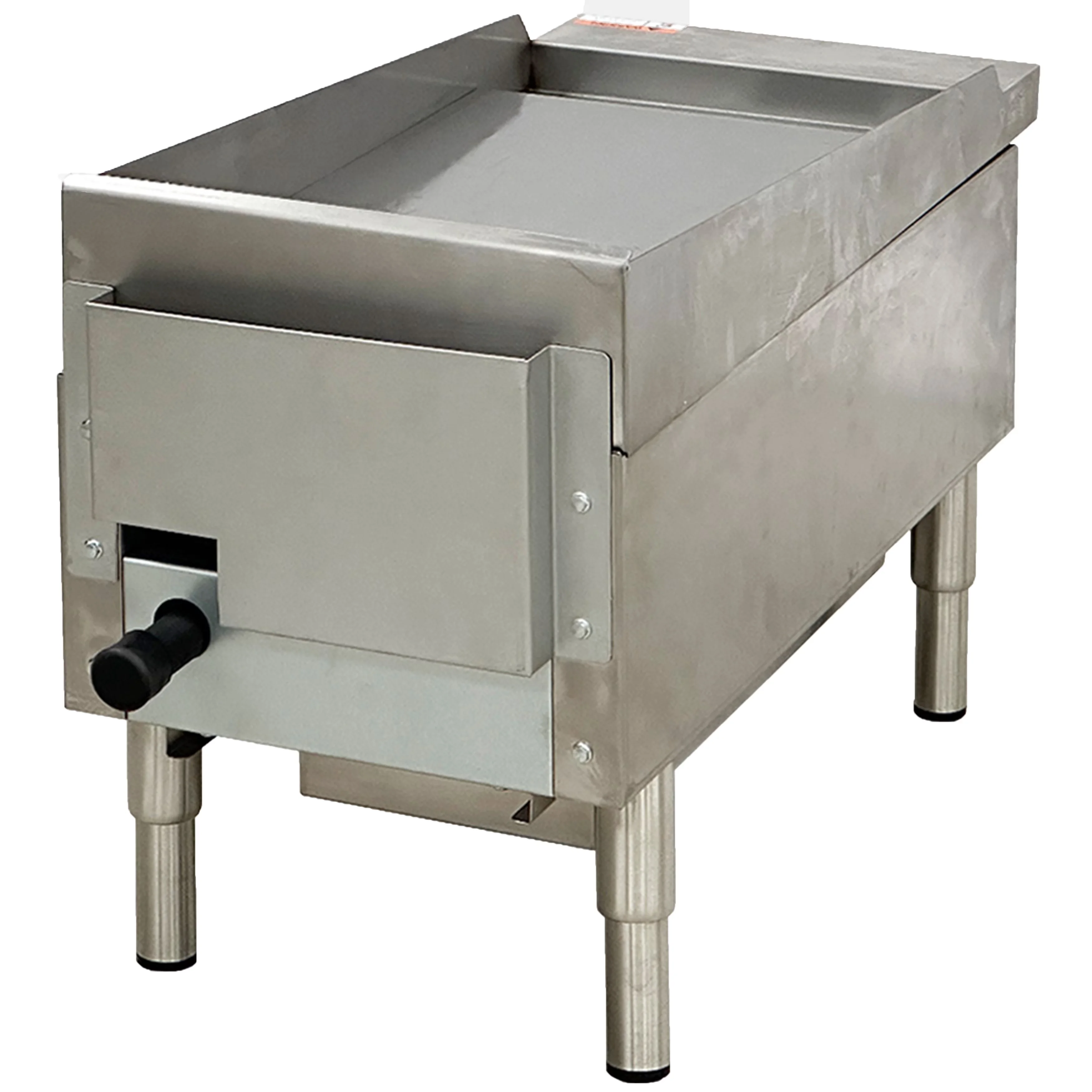 Sleek Flat Top Grill with 30000 BTU, NSF 12 in. Commercial Countertop Griddle, Thermostat Gas Griddle One Burner 30 - Silver... Model 0881FA
