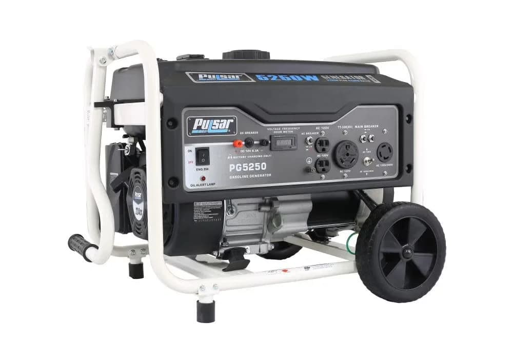 Professional Generator with 224cc, 8 HP, 4 Gallon Fuel Tank, 5,250 Peak Watts/ 4,250 Running Watts - Model 76C49E