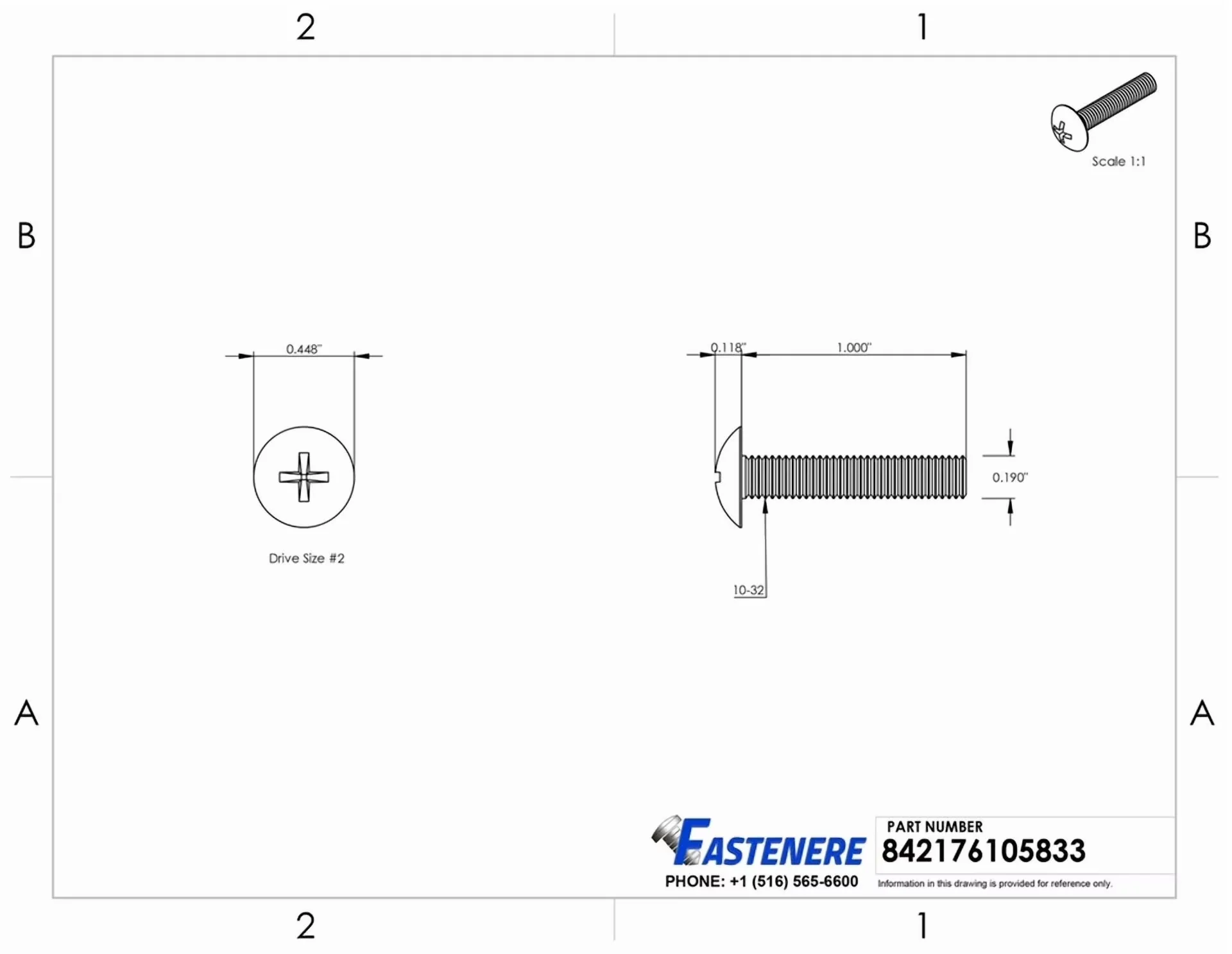 Reliable Fastener - 10-32 for General Purpose Model 65862A