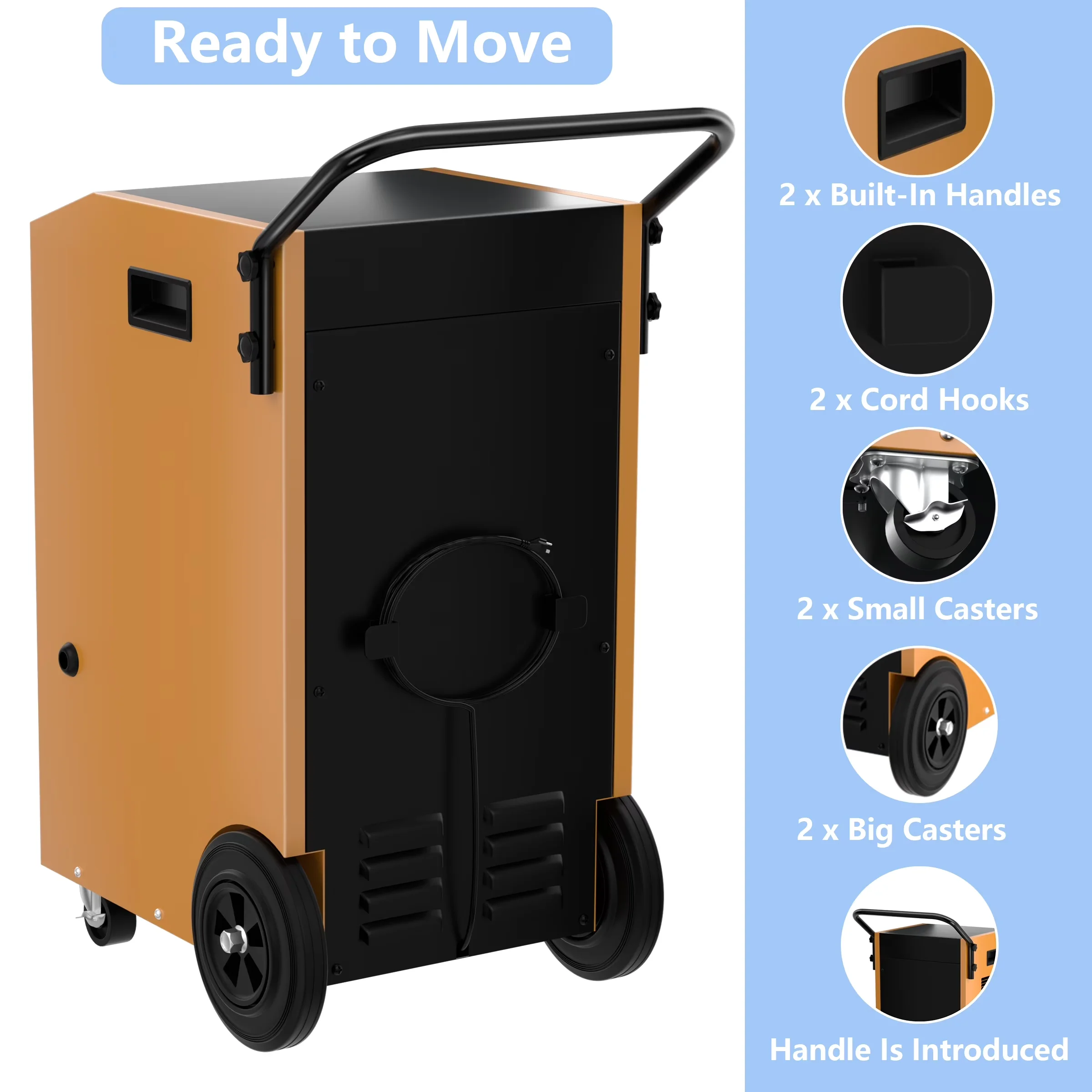 Essential Dehumidifier with Built-In Pump, Pump and Drain Hose, 168 Pints Commercial - Model 74CF5B
