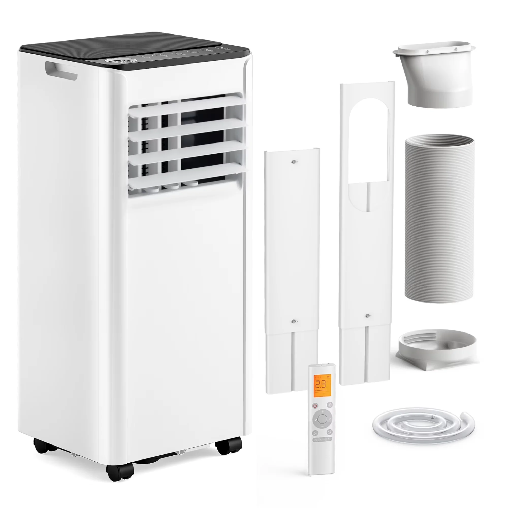 Premium Air Conditioner with 8000 BTU, Remote Controlled, Portable Ac Unit up to 550 Sq - White Model B672CF