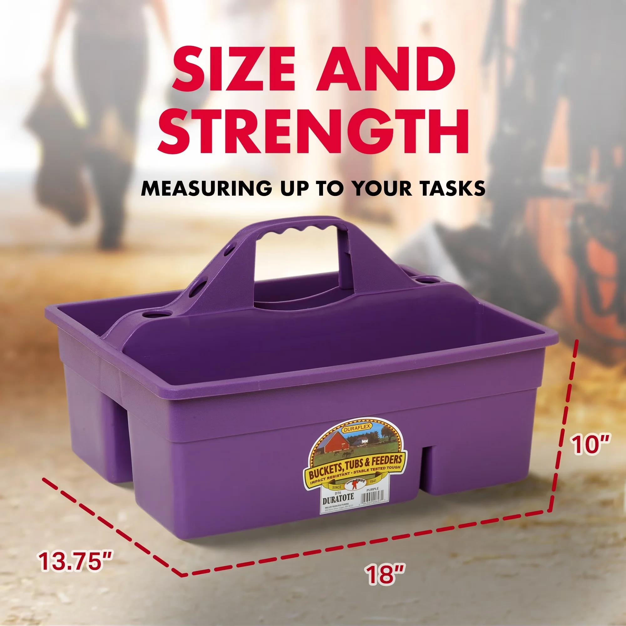Stylish Toolstorage with Carrying Handles, Purple, Material: Plastic - Purple Plastic Model FAE486
