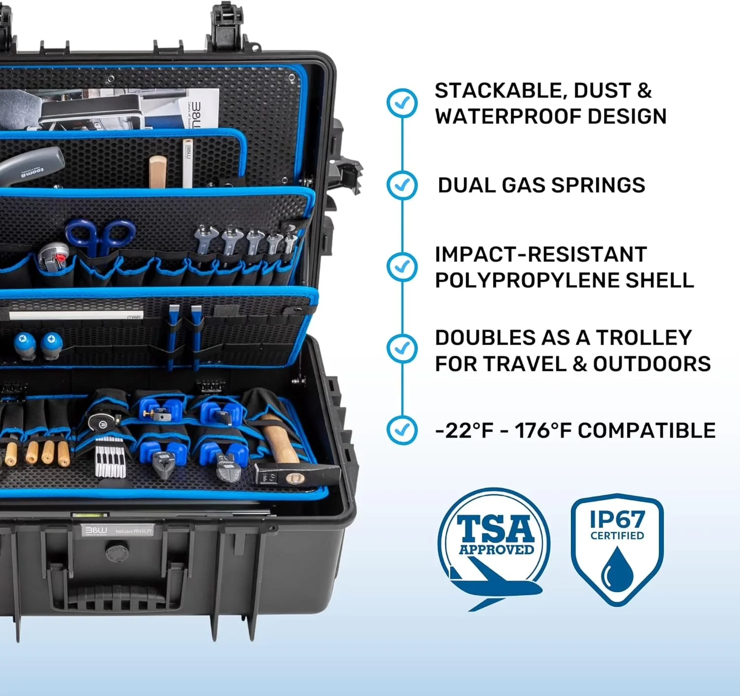 Versatile Garage Storage Supply with Pocket Tool Boards, Black - Black Polypropylene (Pp) Model AF5F3E