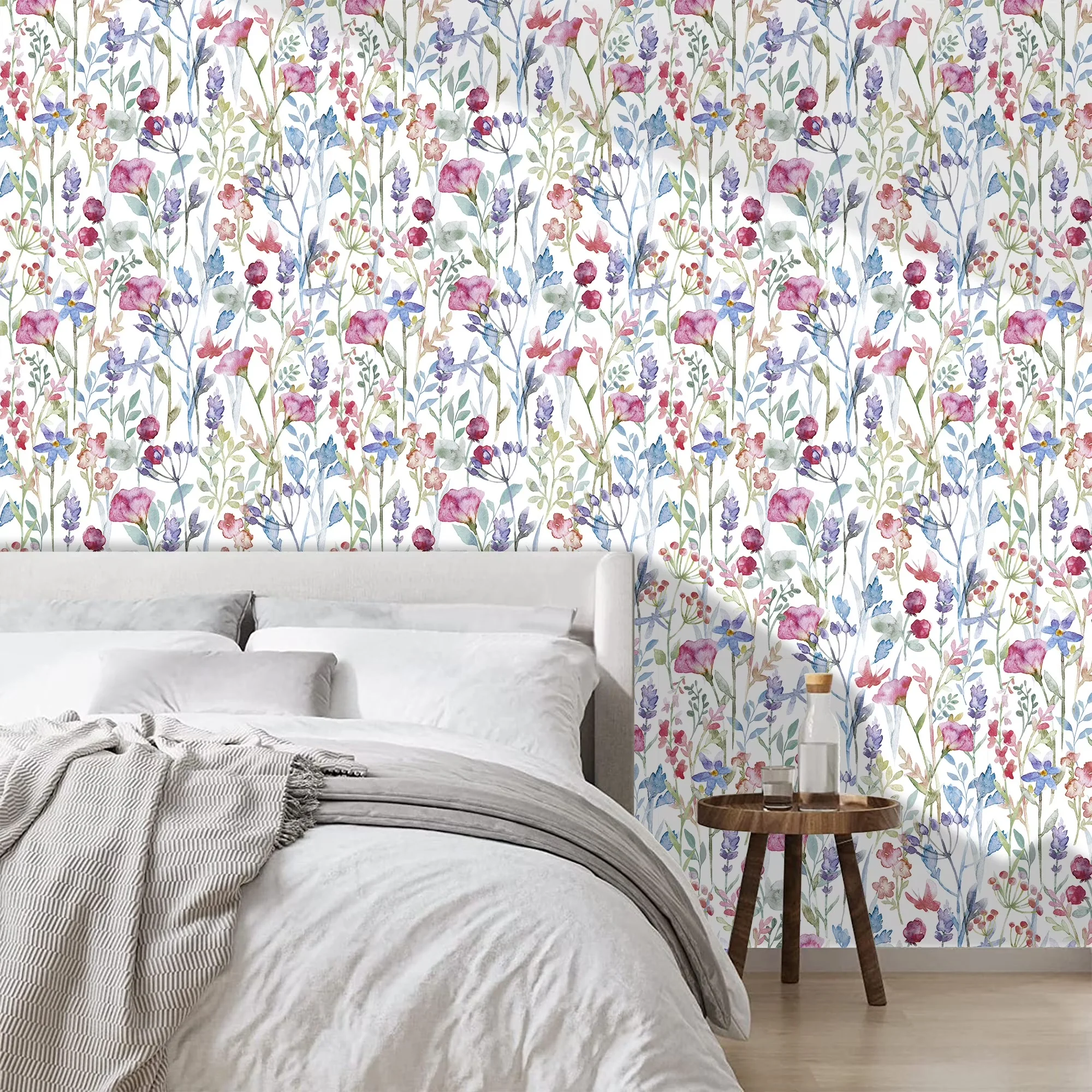 Innovative Wallpaper with Removable, Pattern: Floral, Coverage: 29square feet - Pvc White for Home Model E56A6B