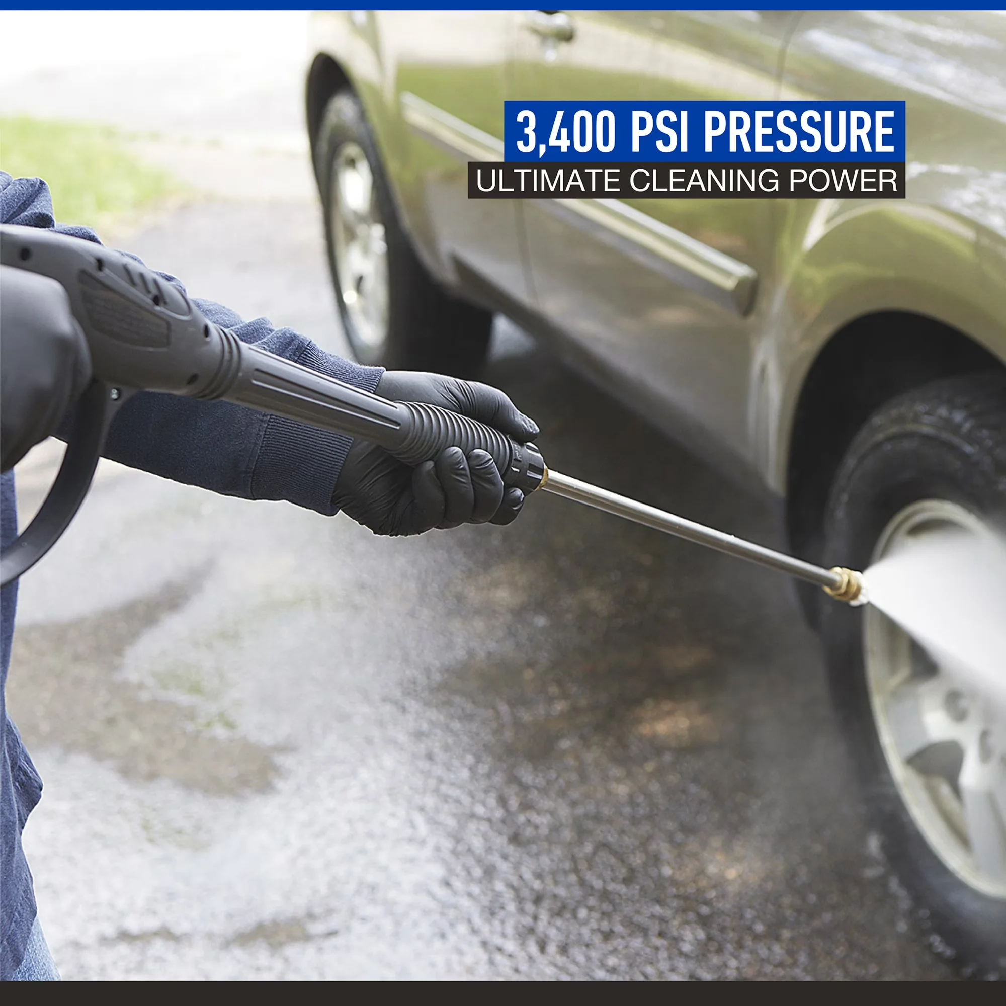 Reliable Pressure Washer with 3400 PSI, Gas Cold Water, 2.7 GPM - Commercial Quality Model 471E53
