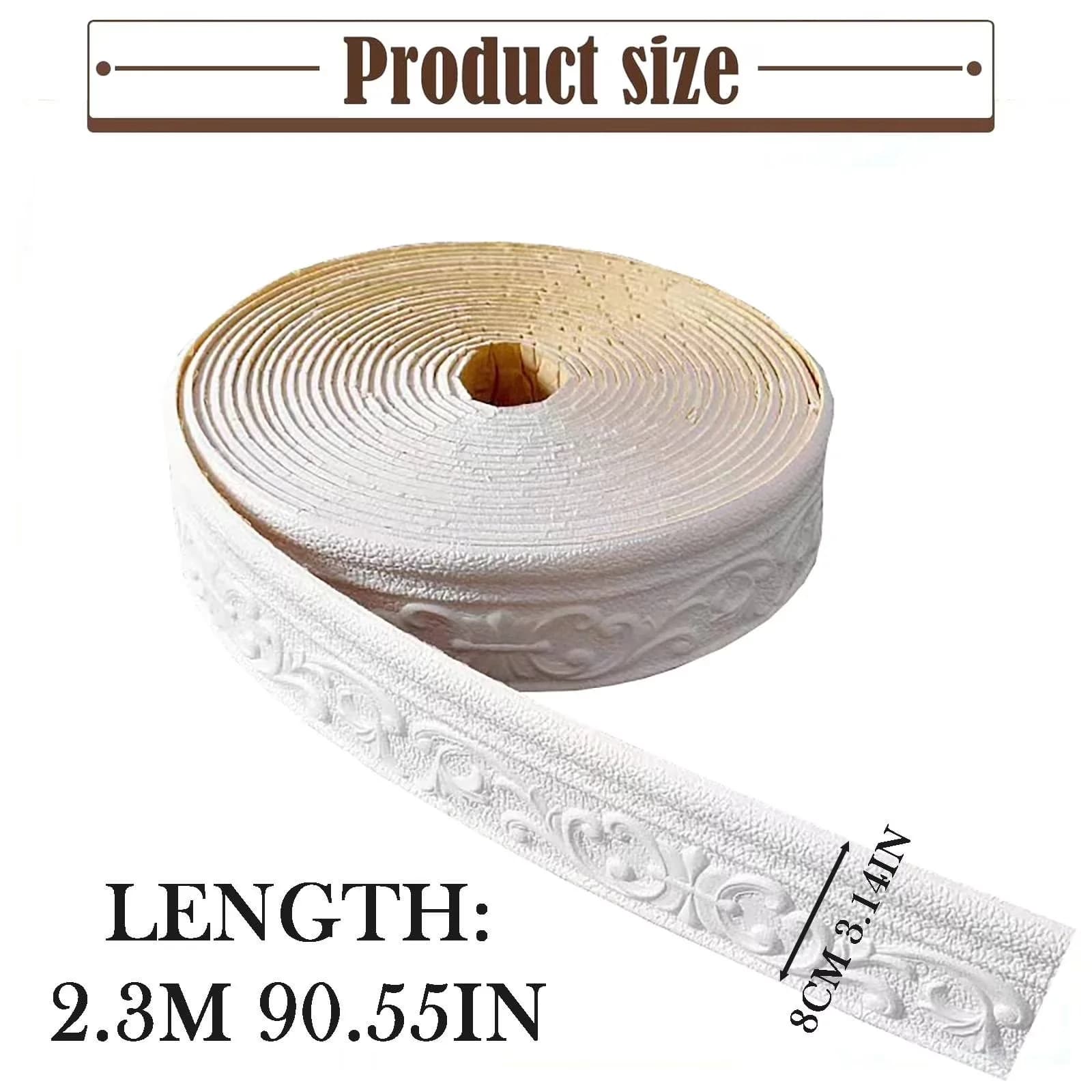 Durable Wallpaper Wall Decals Wall Covering with Stain Resistant, Flexible - Pvc White Model A06373