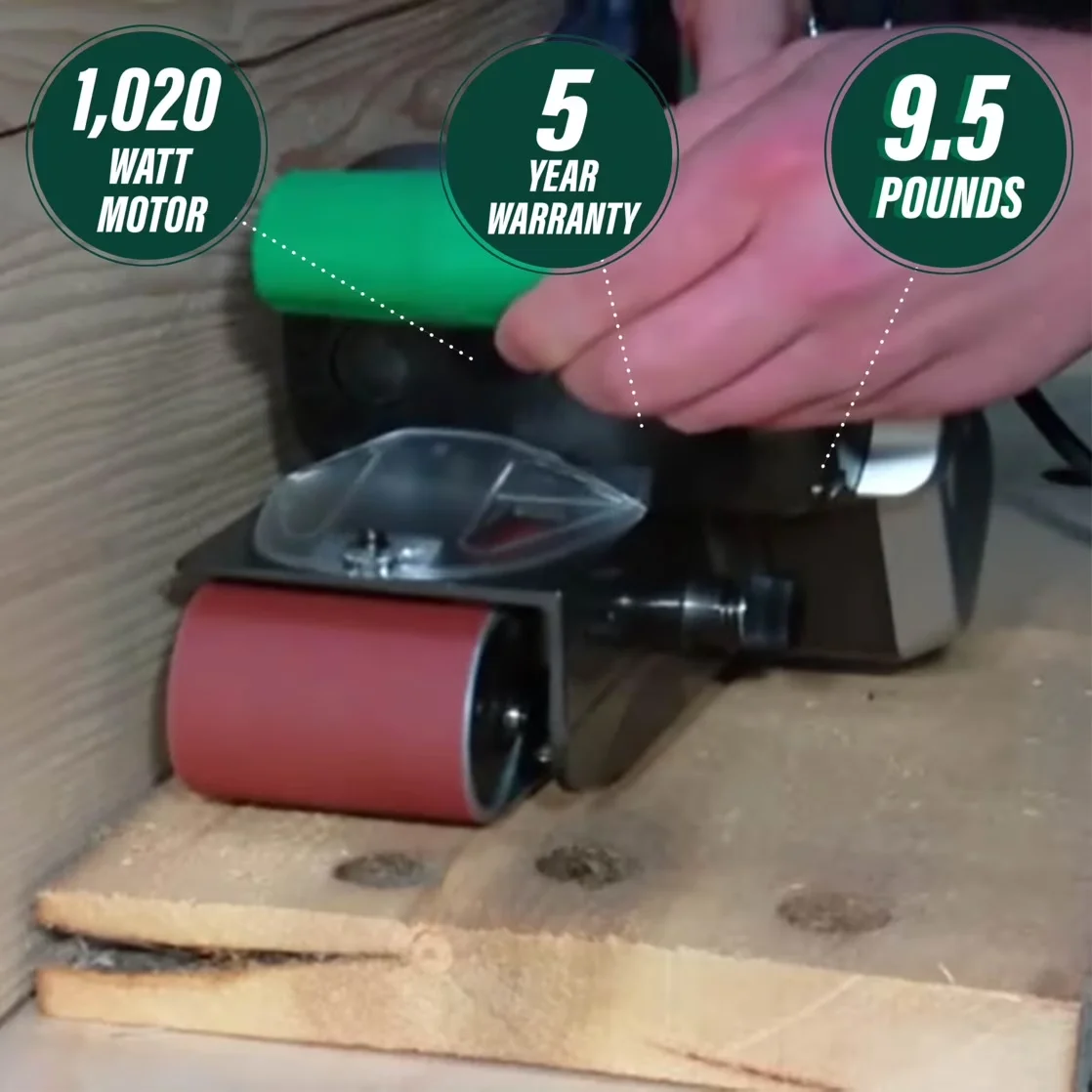 Sleek Pro Tool with Variable Speed, SB8V2, 3 x 21-In Belt Wood Sander - Rustic Charm Model 996C94