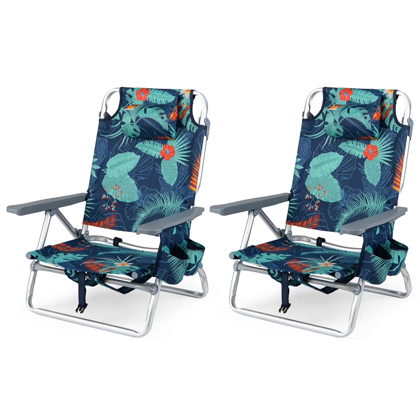 Beach Chair Stylish with Folding, Adjustable, Chairs Set of 2 - Industrial Grade Model 3AEE28