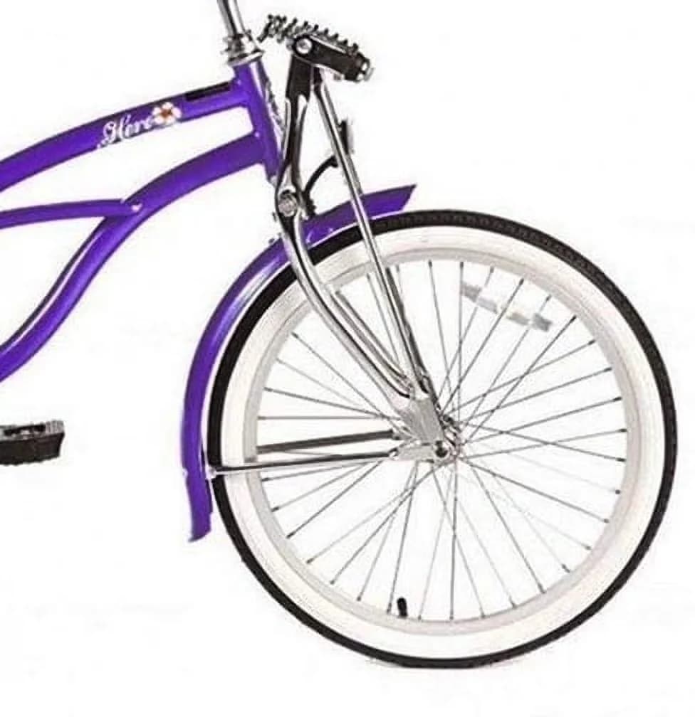 Stylish Cruiser Bike with Adjustable Seat Height, Purple - 20 In for Everyday Use Model DD4975