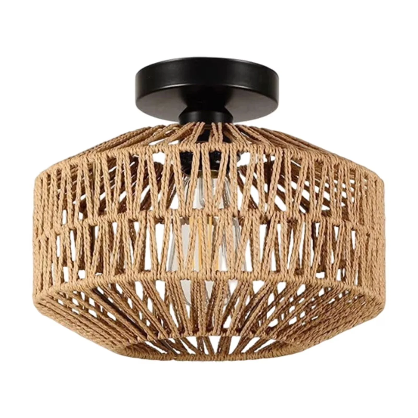 Stylish Ceiling Lights Fixture with Bohemian, Boho Light - Plastic, Rattan Multicolor for Living Room, Bedroom Model D80134
