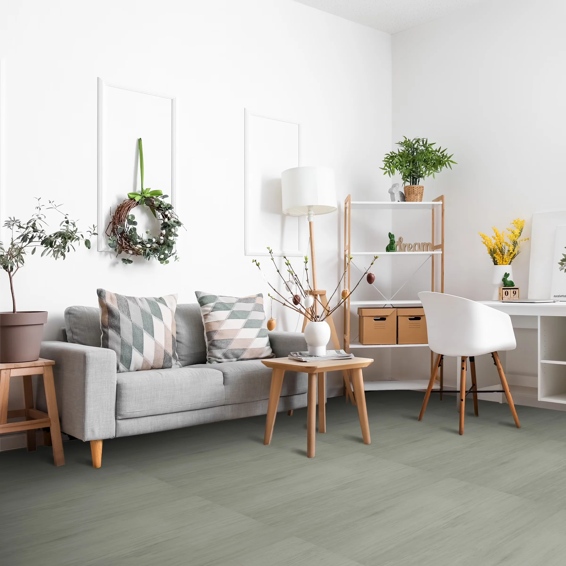 Innovative Grey Vinyl Flooring Vinyl Plank Flooring with Waterproof, Waterproof Wood Grain Foam Floor Tiles, 144 Sq Ft - Gray 24" x... Model D62256