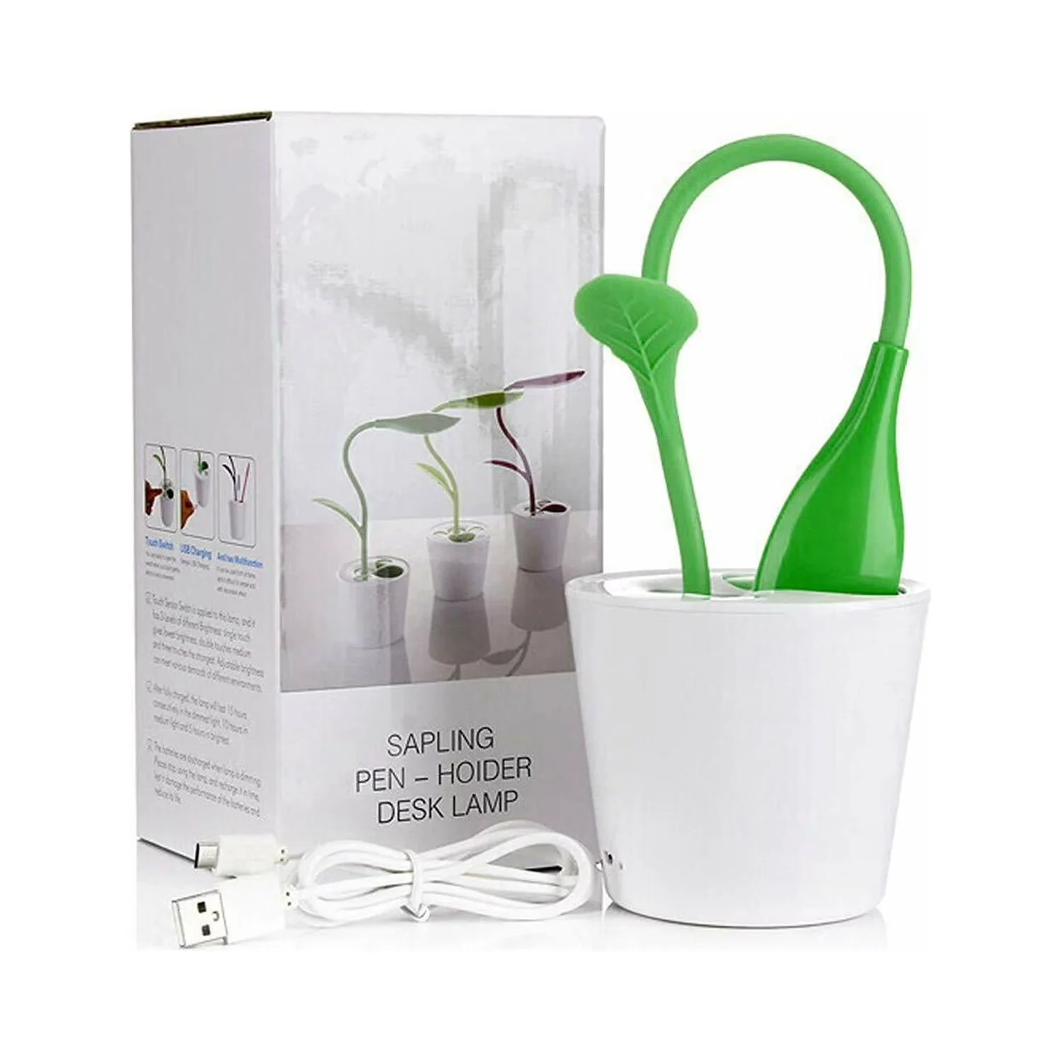 Classic Desk Lamp with LED, Battery - Green, White, Multicolor KT00207 Model 023D81