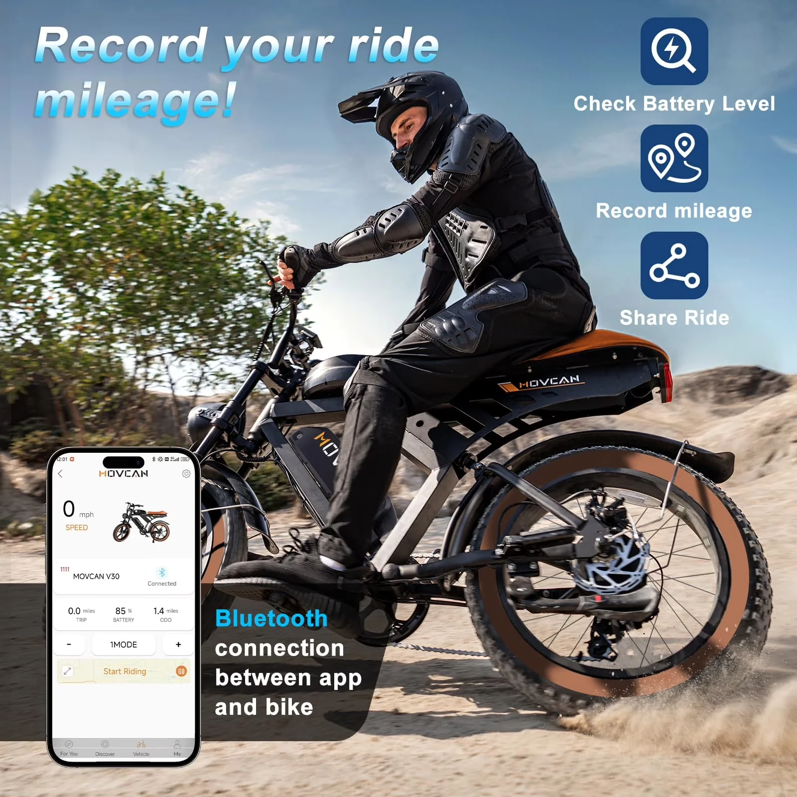 Modern Electric Bike with 3000W, 48V, Adjustable Speed - V30PROMAX for Home and Office Model 372742
