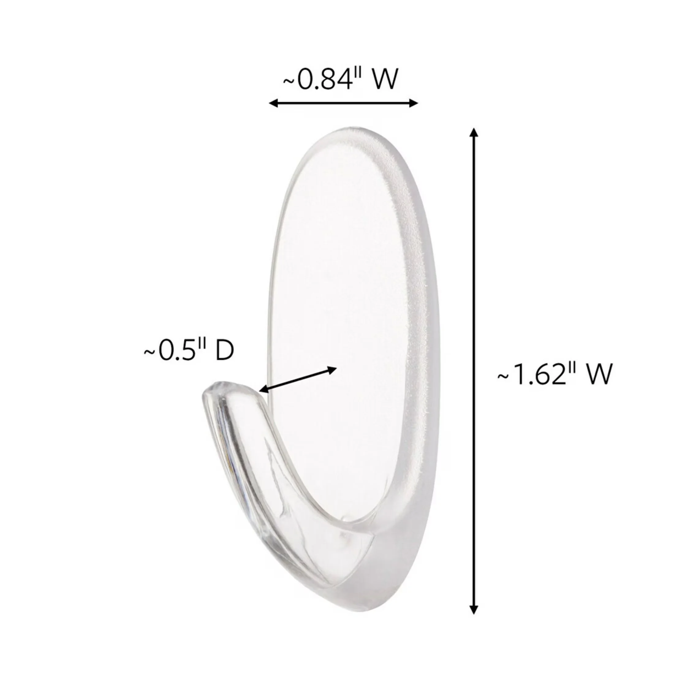 Essential Damage-Free Hanging with Reusable, Easy Installation, Small Wall Hooks - Plastic Clear Model DF5E29
