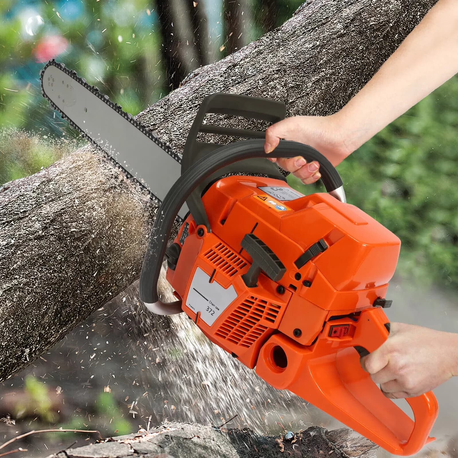 Innovative Chainsaw with Chain Brake - Orange 72CC for Home and Office Model FF9AE3