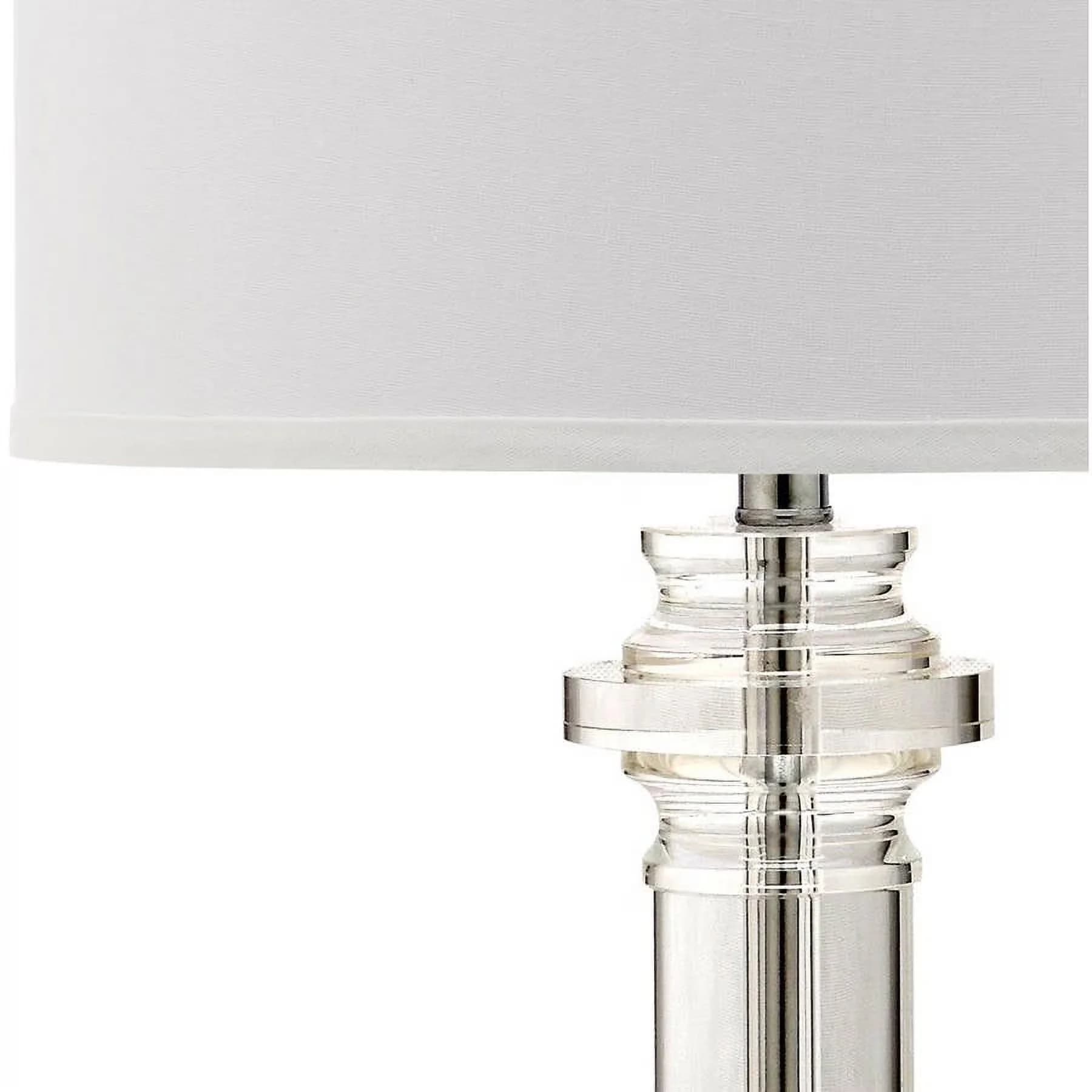 Essential Table Lamp with LED, Modern, Nina 30 in. Modern Clear Crystal - Crystal White Model 51FABB