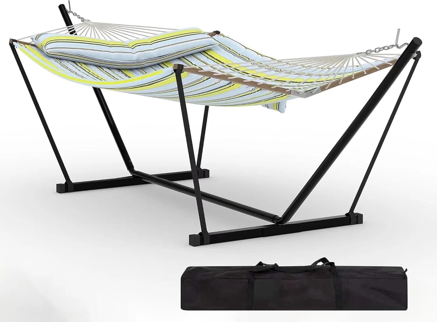 Patio Chair Versatile with Portable, Lightweight - Green Iron Frame, Polyester Quilted Model 0C01F3