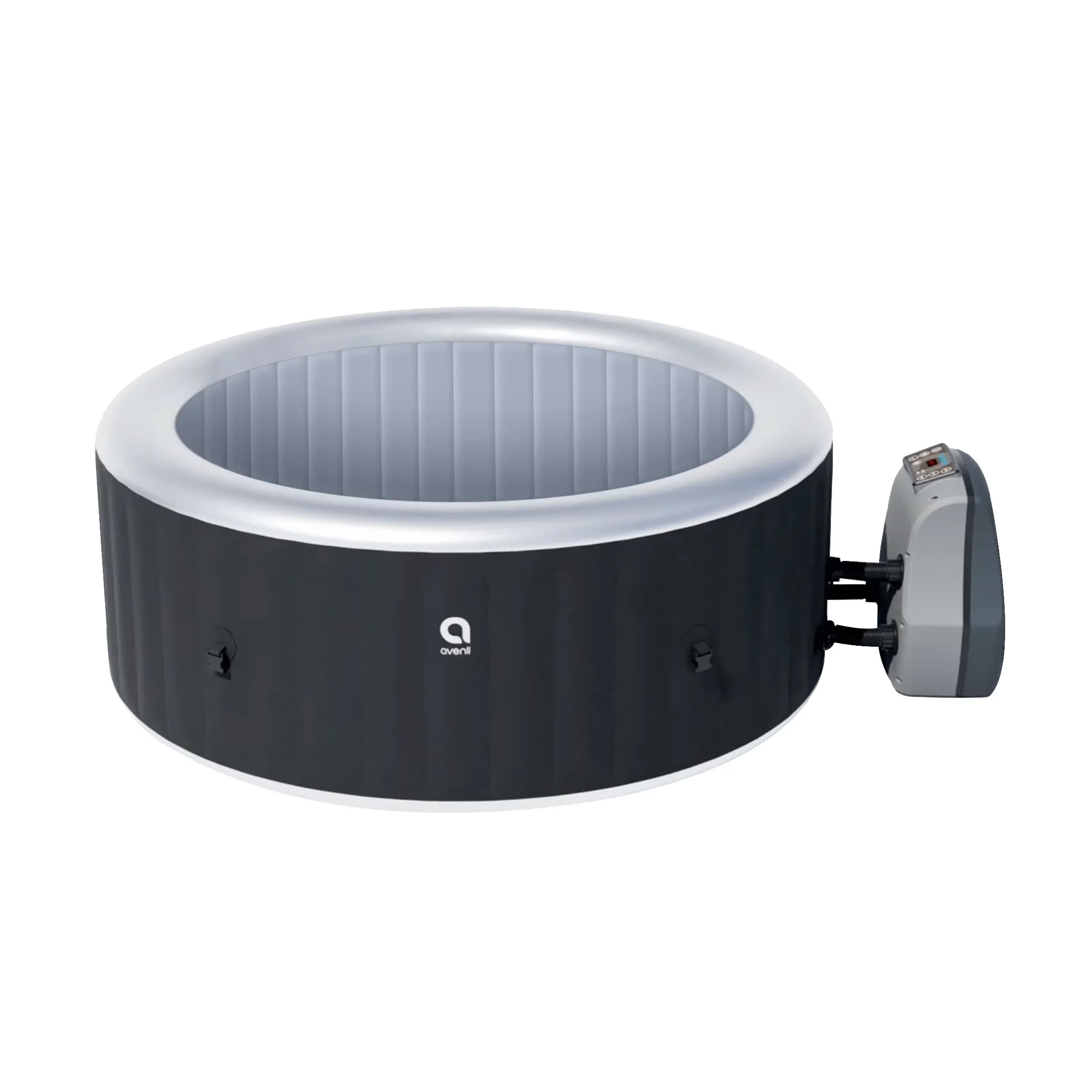 Premium Hot Tub with Inflatable, Puncture Resistant, Oasis 2-3 Person Inflatable Spa + Cover - Black Model FA0A41