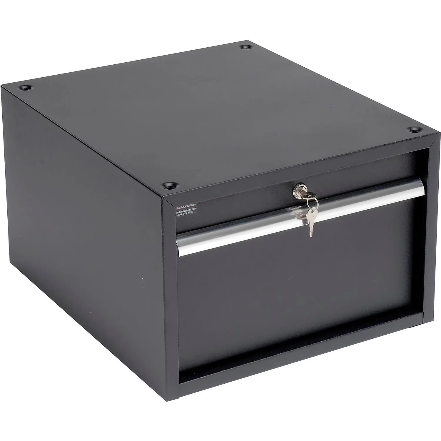 Efficient Toolstorage with Stackable Bases, Color Black, Stacking Steel Drawer - Steel Black Model 19EDFA