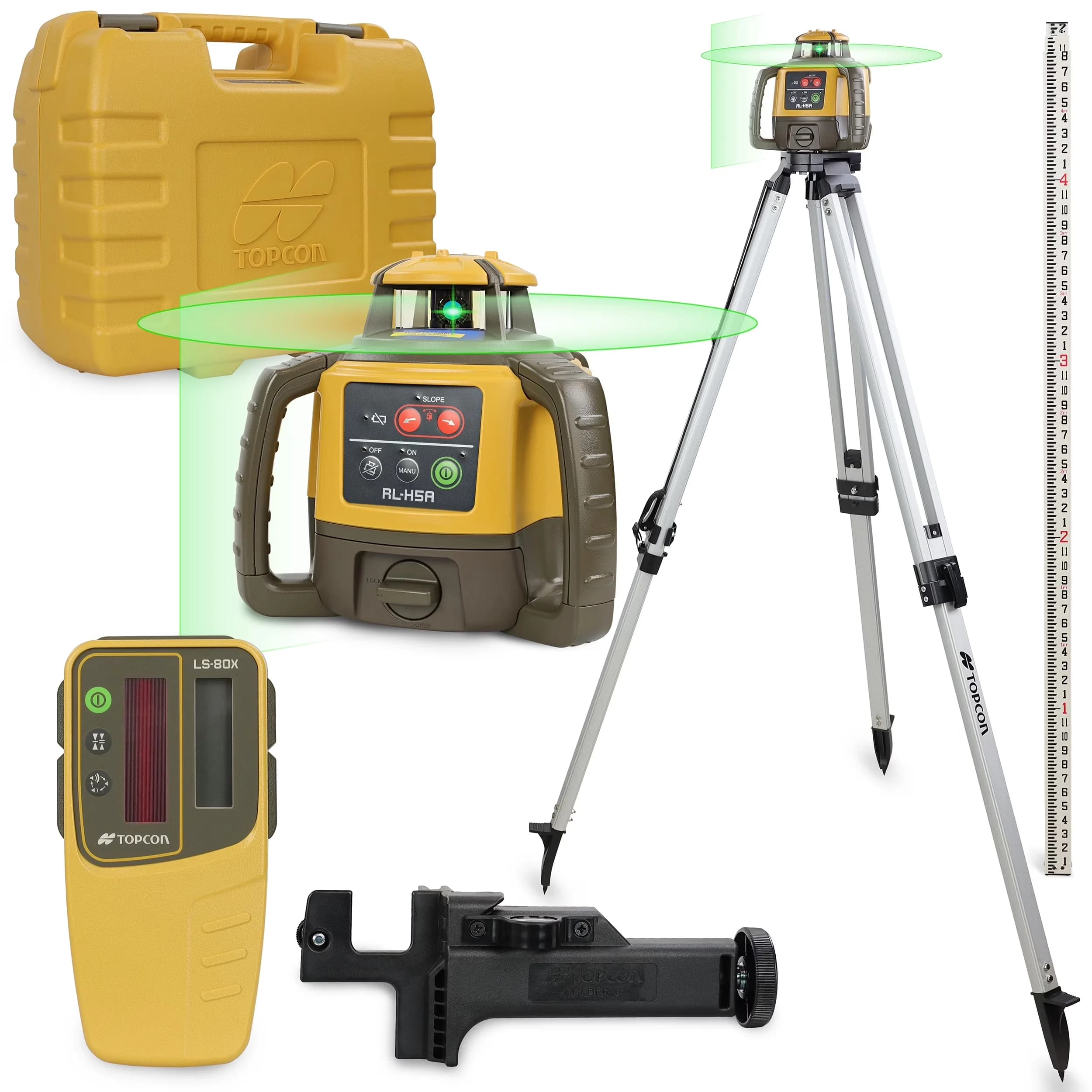 Versatile Measuring Layout with Adjustable, Tripod and Inch Fiber Rod - Aluminum Model 670D7B