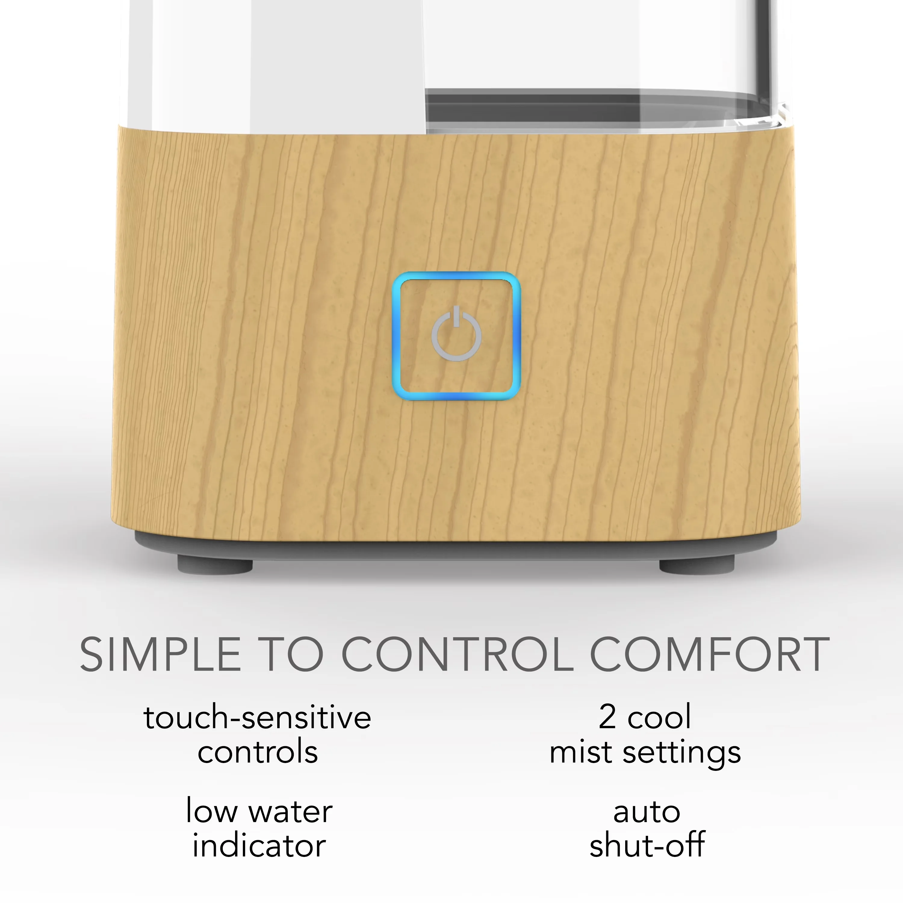Stylish Humidifier with Water Level Indicator, Automatic Shut-Off - Brown Model A85137