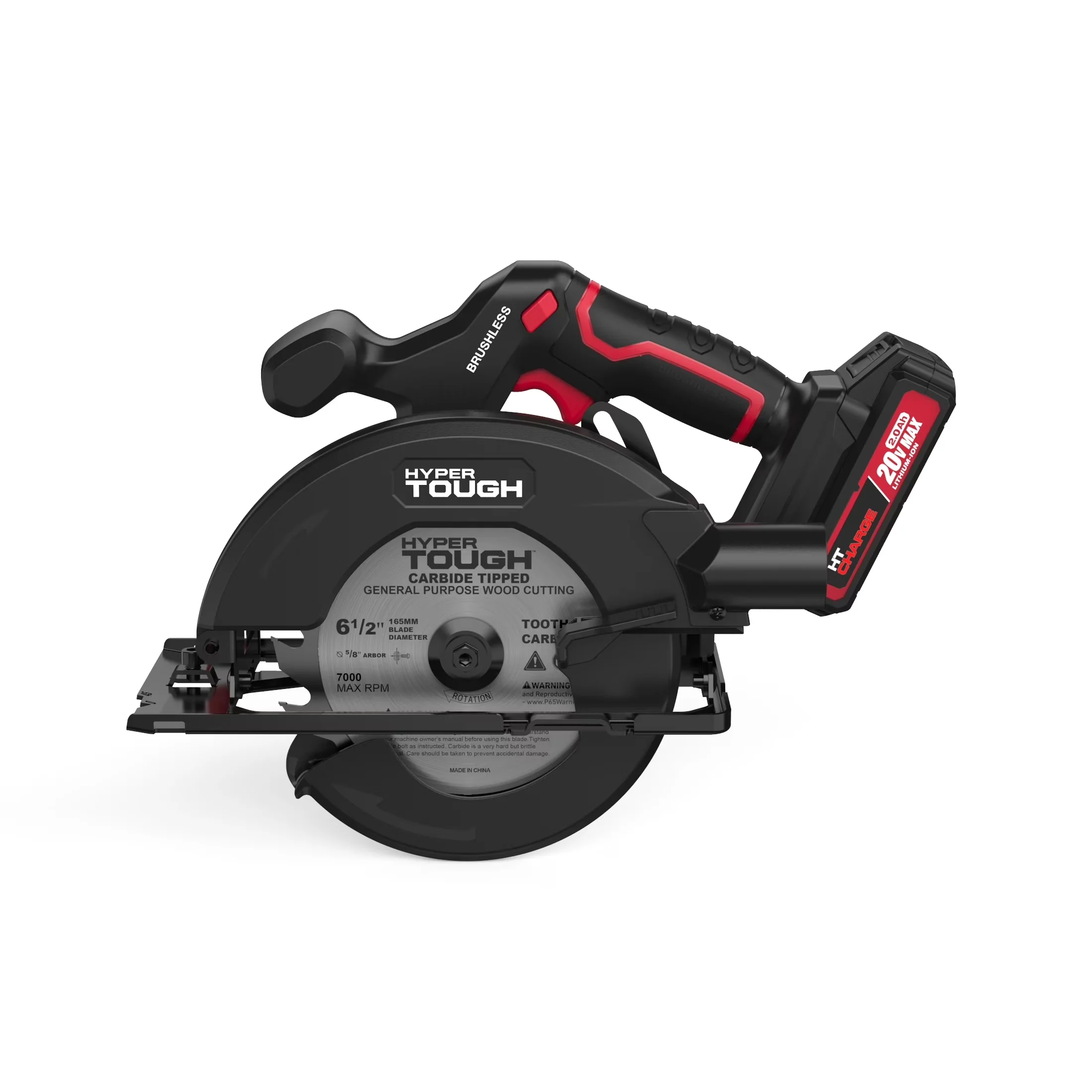 Power Saw Sleek with Battery, 20V, 20V 6.5in. Brushless Circular - Black Model C16A10