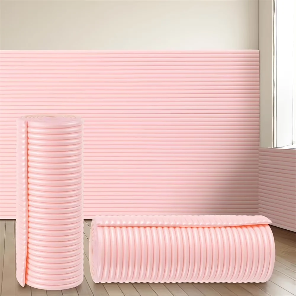 Wallpaper Wall Decals Wall Covering Compact with Material: quality material, 15.8 x 78.7 Inch Anti Collision Padding - Pink Foam Model 9258B9