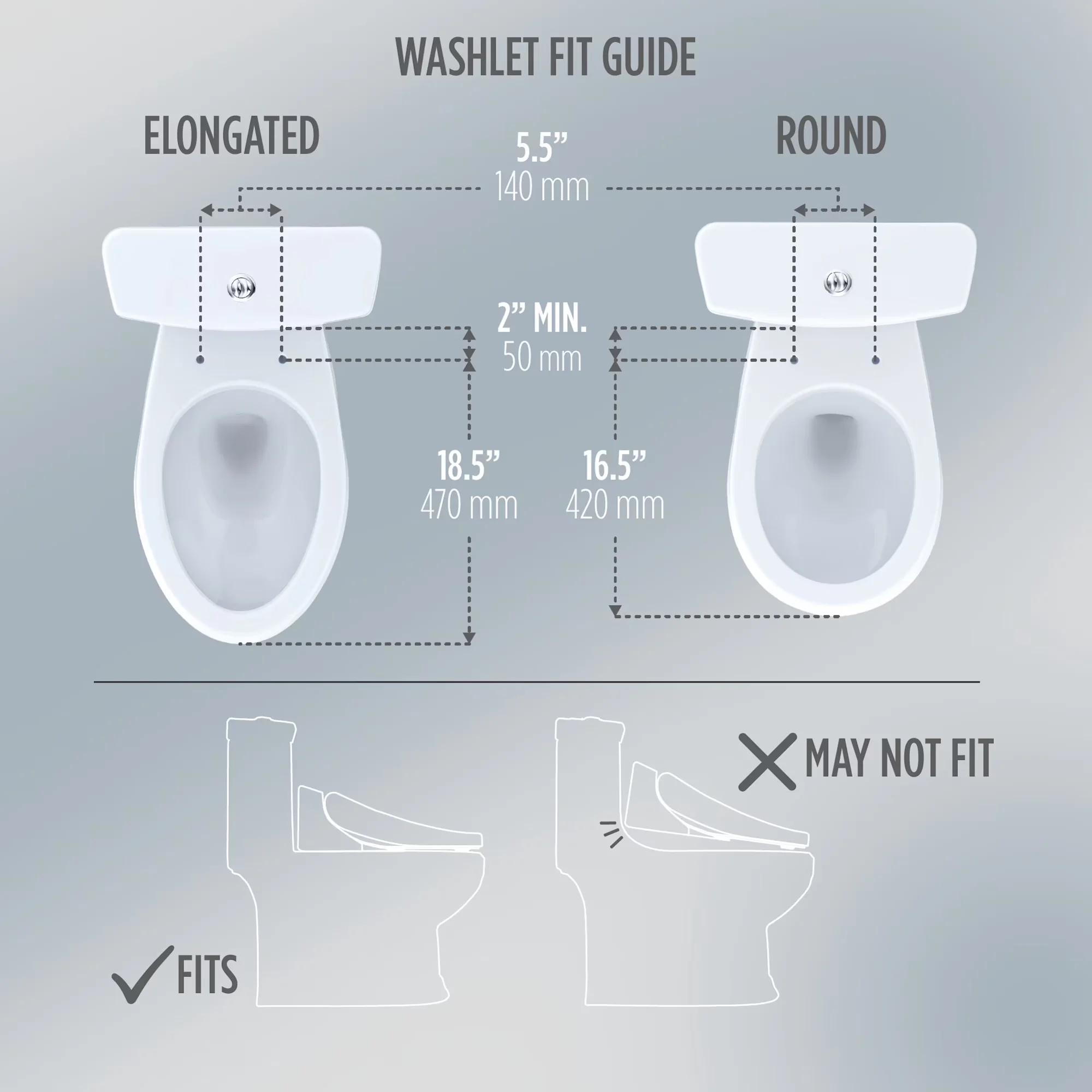 Modern Toilet Seats And Lid with Adjustable, Collection - White Plastic Model E4C05C