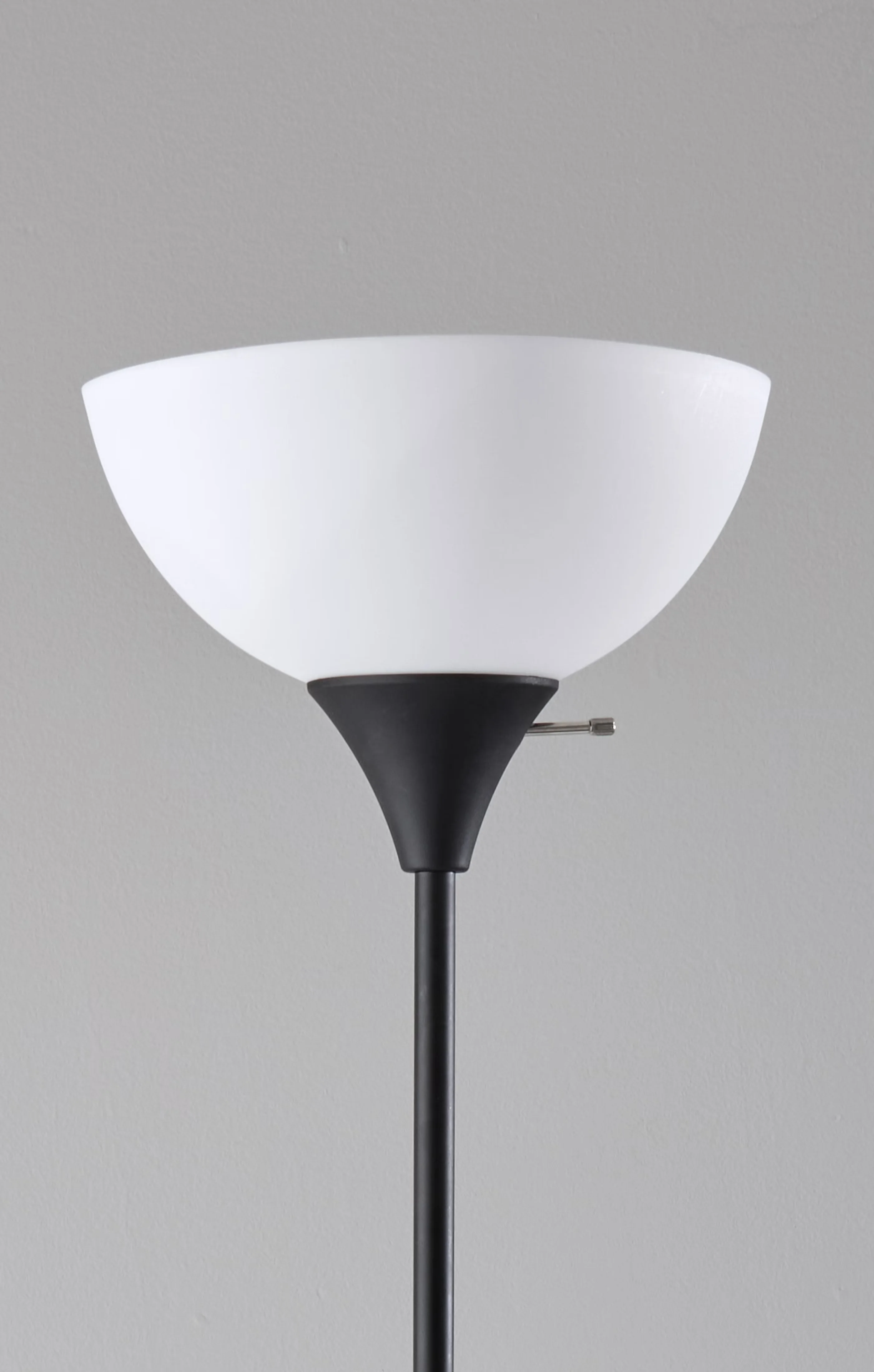 Versatile Lamp with Incandescent, Multi-Head Lamps, 72" Black Combo Floor - Plastic Black Model 3535C2